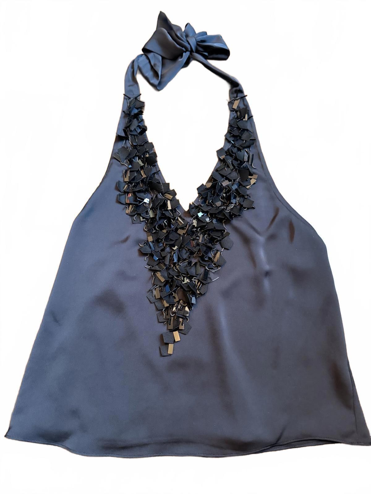 Other Ramy Brook Women's Black Mitchell Halter Neck Sleeveless Top Size XS / US 0-2 / IT 36-38 - 3 Thumbnail
