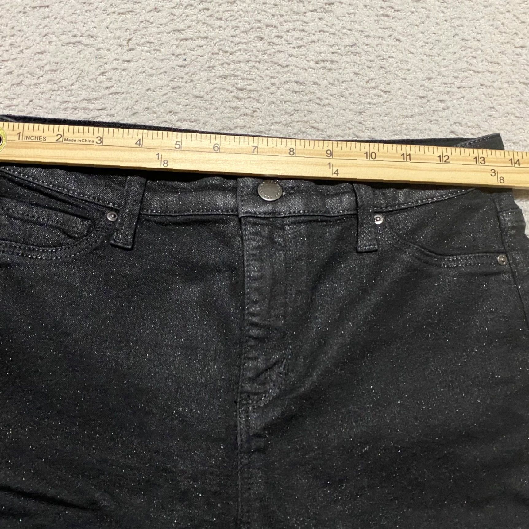 Farah AG Adriano Goldschmied Jeans Womens 28 Black Denim Farah Skinny Ankle Sparkly Size 28" / US 6 / IT 42 - 5 Thumbnail