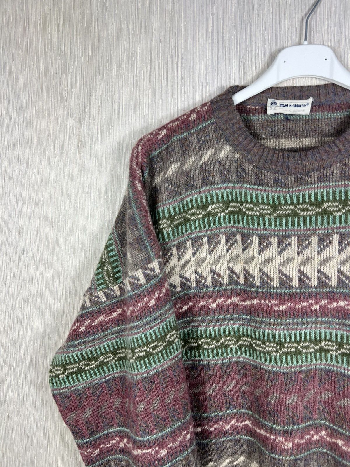Acne Studios Vintage Tom Hanbury patterned wool sweater retro acne style Size US L / EU 52-54 / 3 - 4 Thumbnail