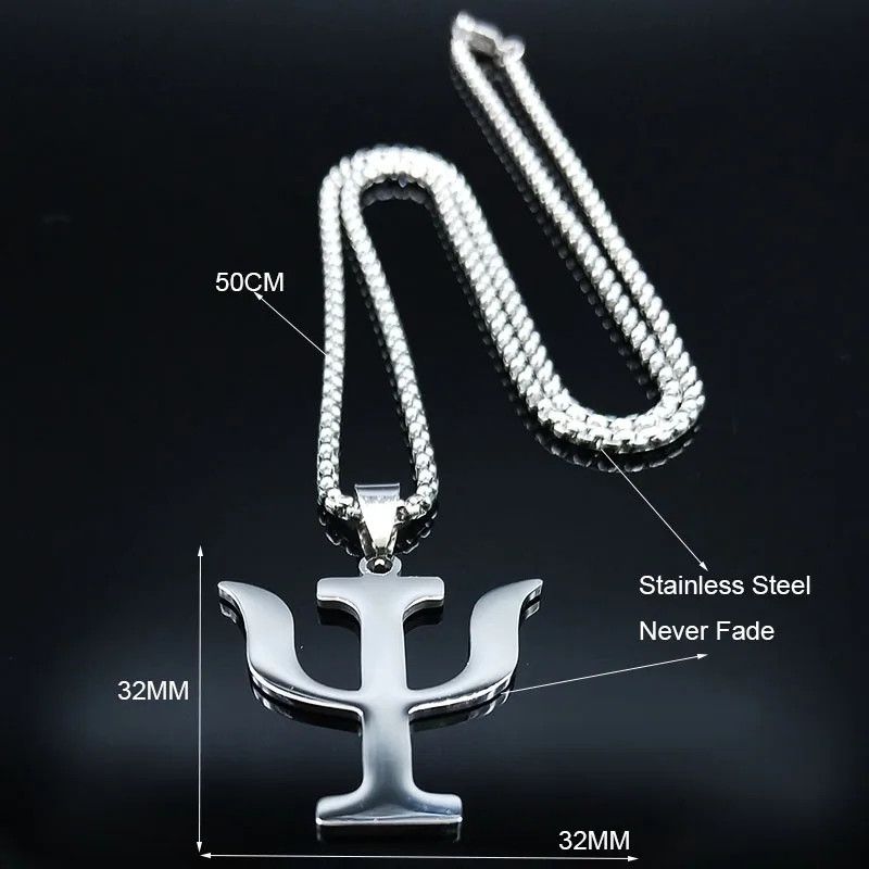 Jewelry Greek Letter PSI Symbol Pendant Necklace Emblem Size ONE SIZE - 6 Thumbnail