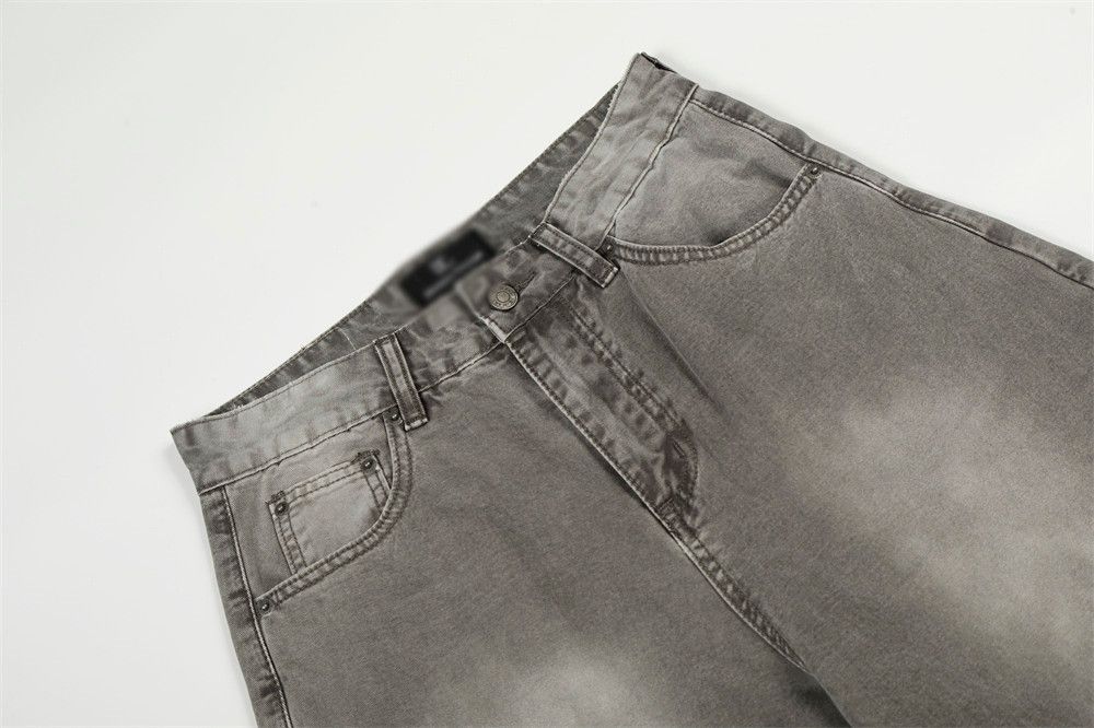 Jean Heavy washed vintage American retro loose scimitar jeans Size US 32 / EU 48 - 3 Thumbnail