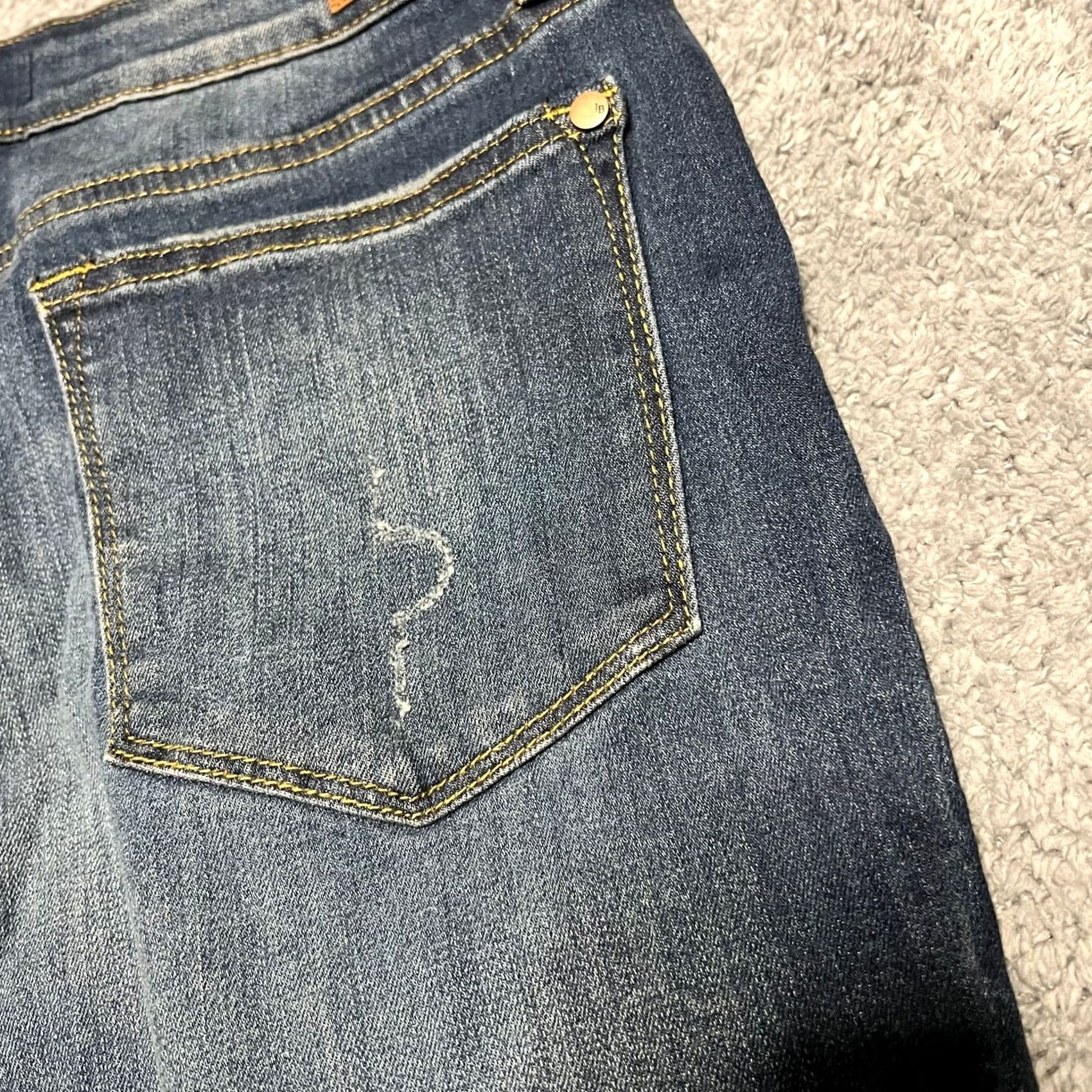 Denime Judy Blue Jeans Womens 31 Relaxed Straight Dark Cropped Denim Pants Womens 31 Blue Cropped Jeans? Size 24" / US 00 / IT 34 - 4 Thumbnail