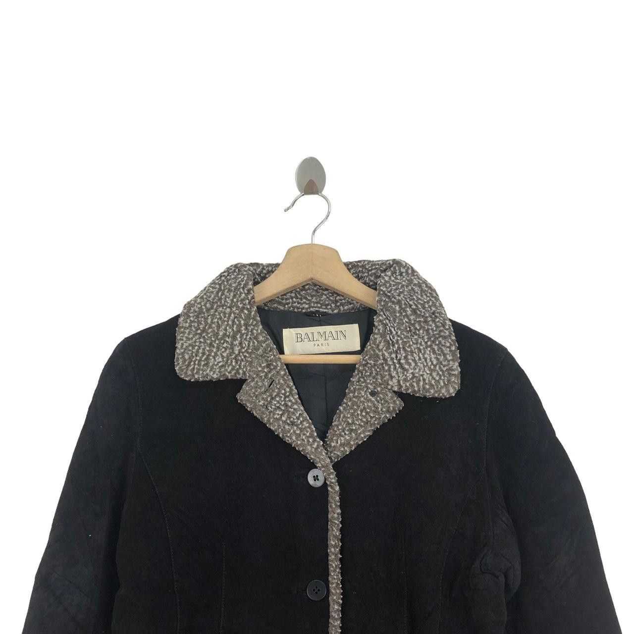 Balmain Vintage BALMAIN PARIS Suade Leather Coat Jacket Size S / US 4 / IT 40 - 3 Thumbnail