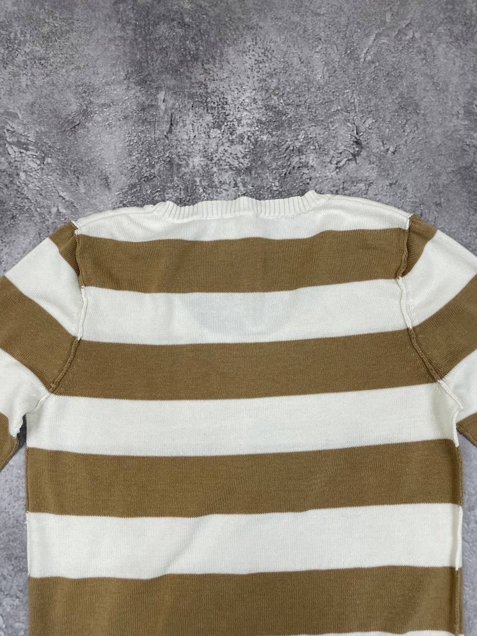 Dolce & Gabbana Dolce & Gabbana Women Cotton Knit Sweater Striped Beige Size S / US 4 / IT 40 - 6 Thumbnail