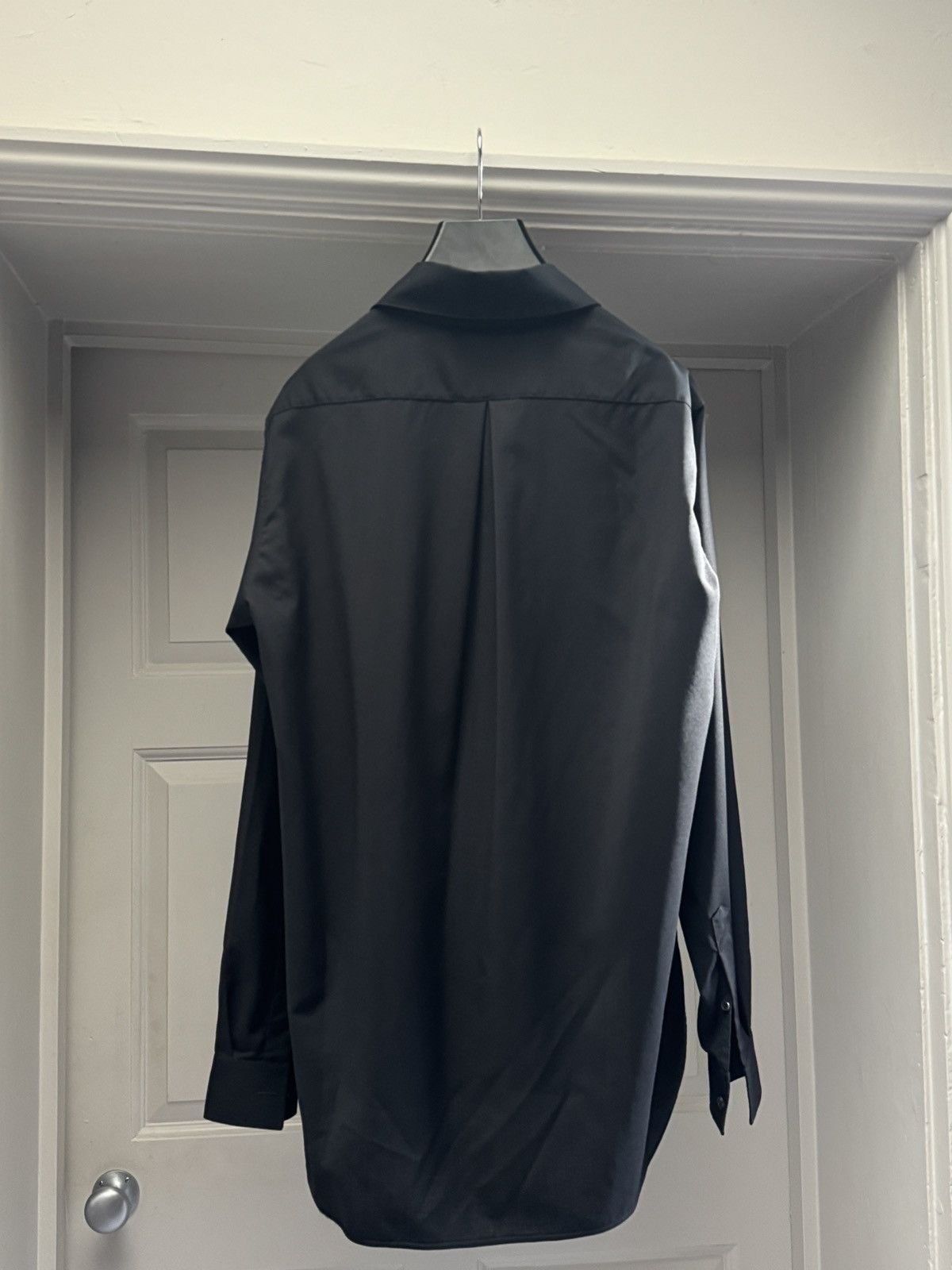 The Row The Row Mens Kroner Black Shirt in Wool and Mohair Small Size US S / EU 44-46 / 1 - 4 Thumbnail