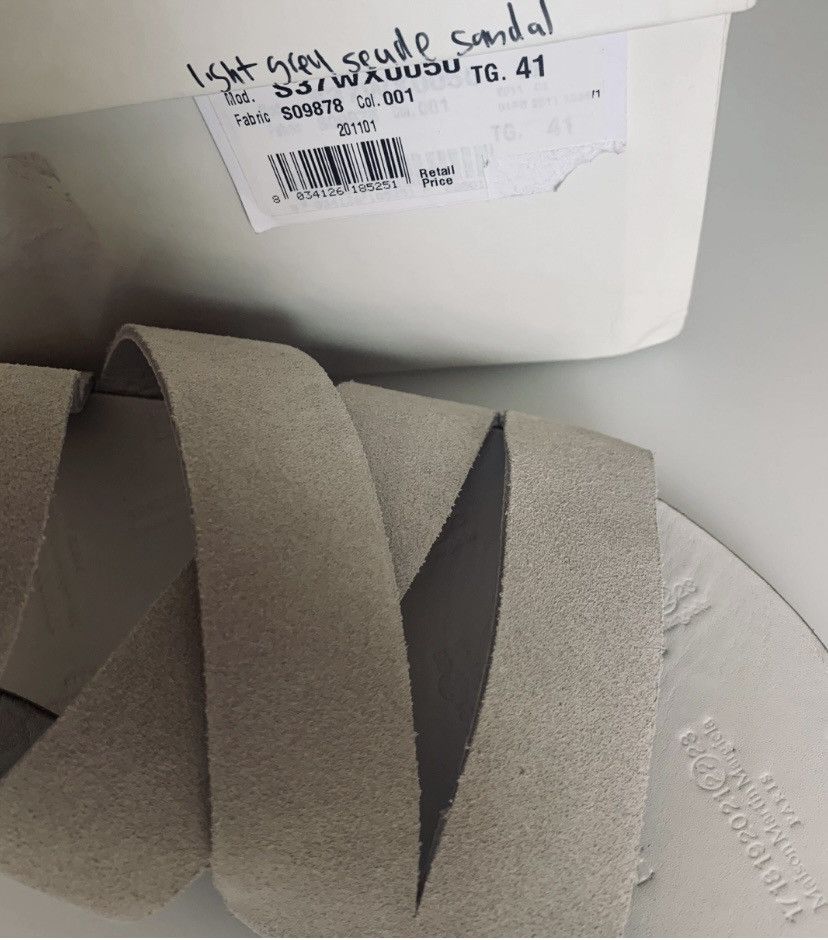 Maison Margiela Maison Margiela 🇮🇹 ash grey suede strappy band sandals 8 NIB Size US 8 / EU 41 - 10 Thumbnail