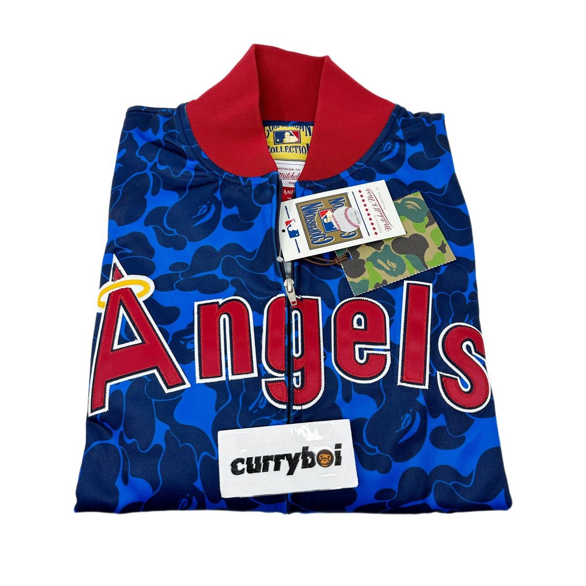 Bape × Mitchell & Ness BAPE x Mitchell & Ness Angels Jacket Blue Size US L / EU 52-54 / 3 - 4 Thumbnail