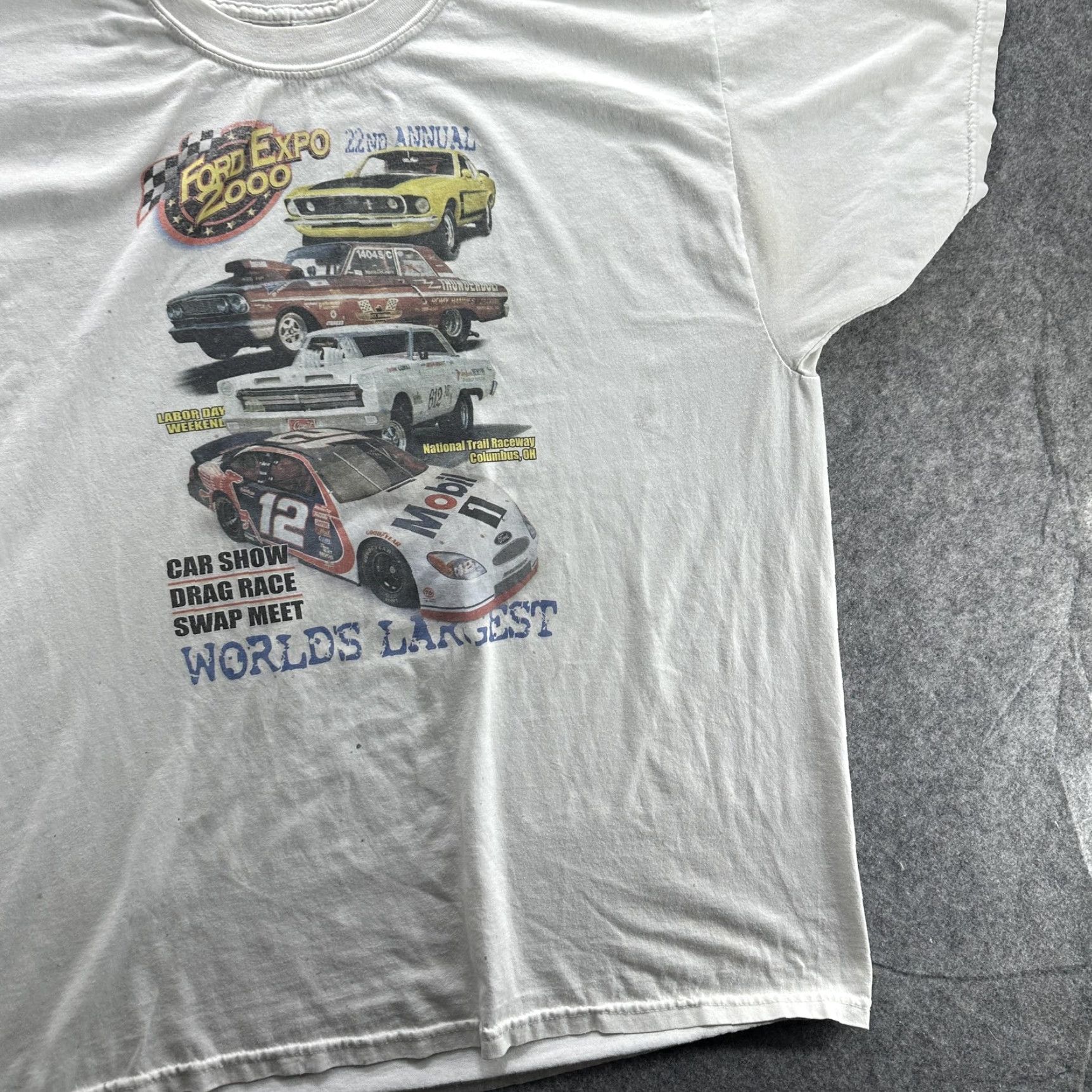 Ford VINTAGE Ford Expo 2000 Shirt Mens XL White Racing Car Show Drag Race 00s NASCAR? Size US XL / EU 56 / 4 - 3 Thumbnail