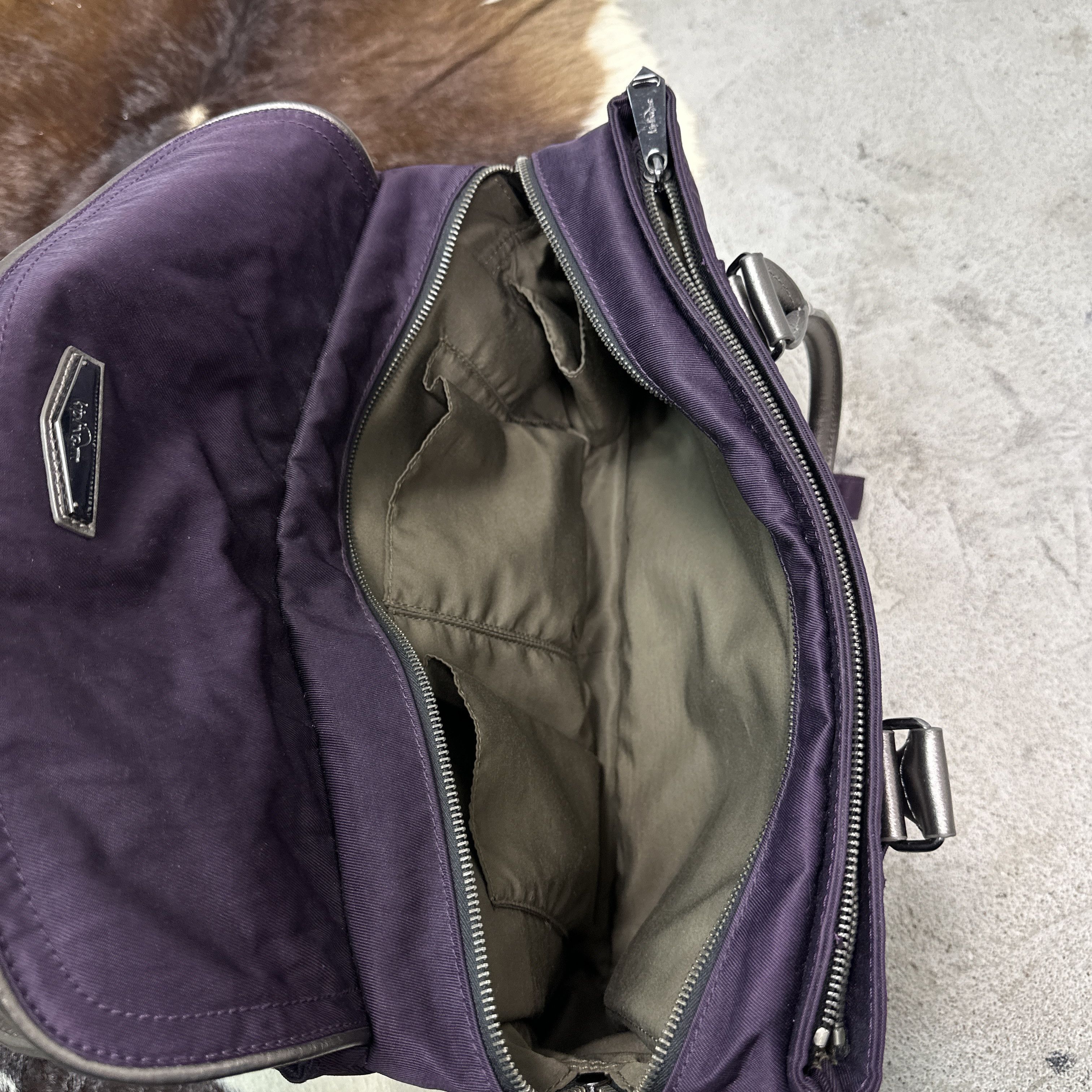 Vintage Vintage Grunge Nylon Kipling Shoulder Purple Plum Bag Y2K Size ONE SIZE - 8 Thumbnail