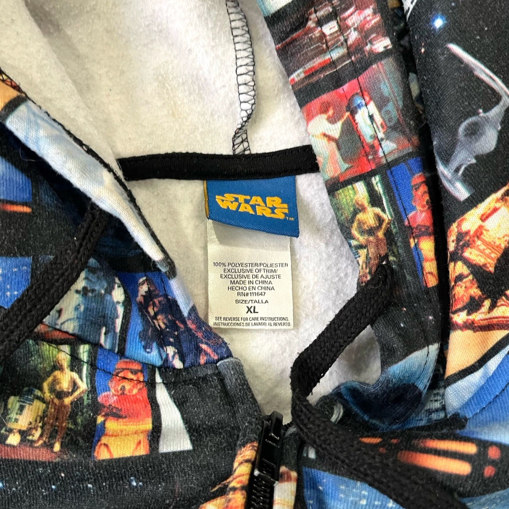 Star Wars Star Wars Hoodie Full Zip All Over Print Scene Sweatshirt Jacket Adult XL Multicolor Men Shirt? Size US XL / EU 56 / 4 - 2 Thumbnail