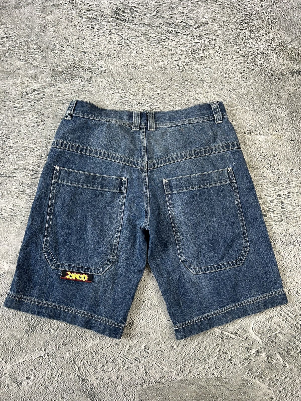 JNCO JNCO Jorts Y2K vintage blue denim shorts big logo Size US 32 / EU 48 - 6 Thumbnail