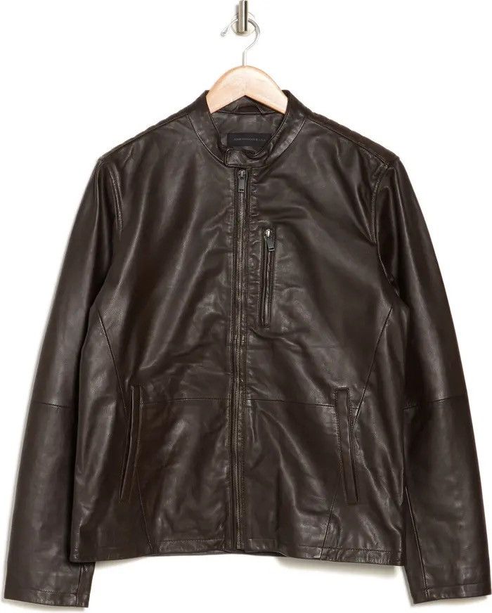 John Varvatos Leather Racer Jacket. Medium Size US S / EU 44-46 / 1 - 5 Thumbnail