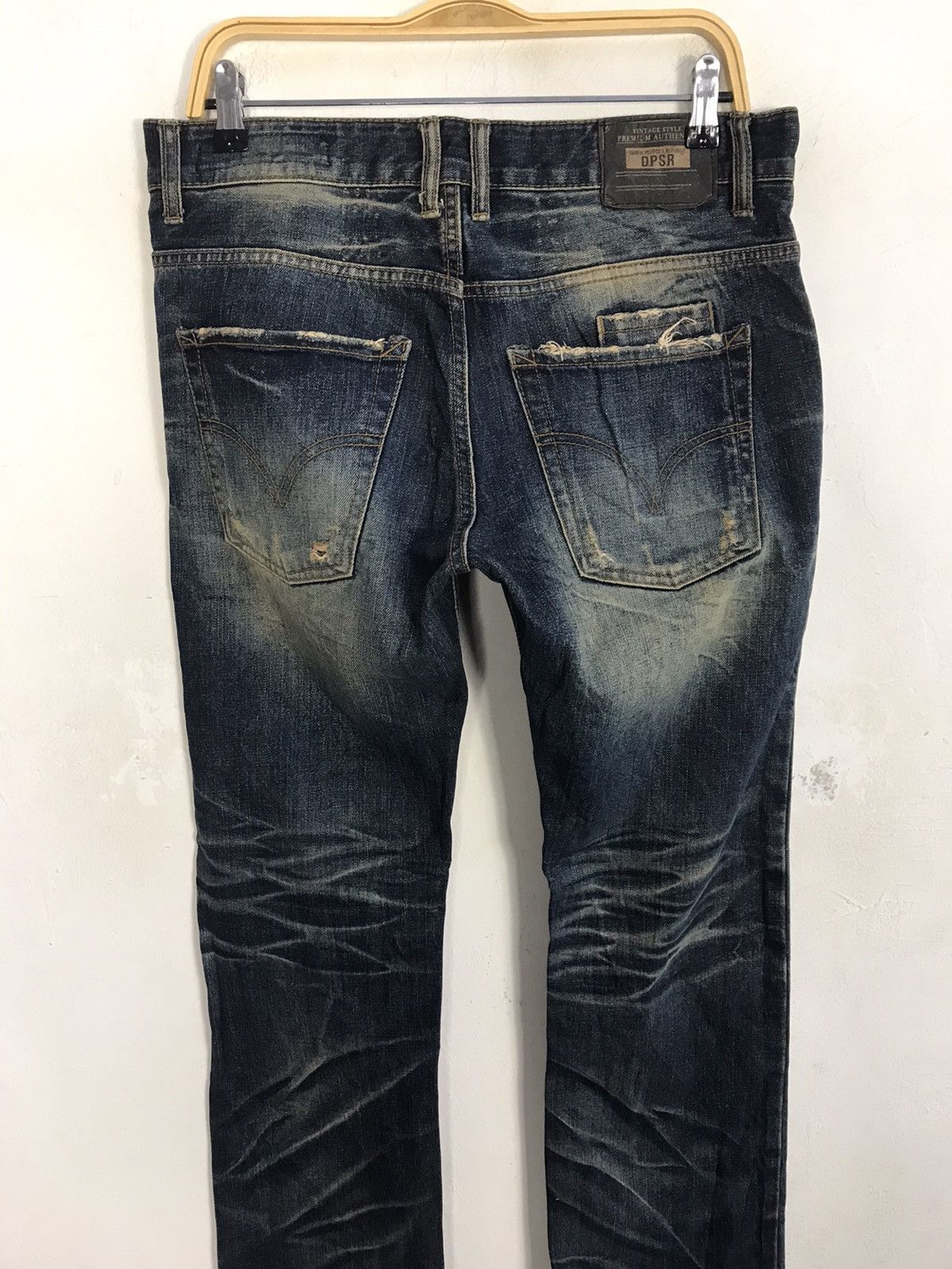 Japanese Brand Dpsr Denim People Republic Whisker Indigo Denim Jean Size US 33 - 4 Thumbnail