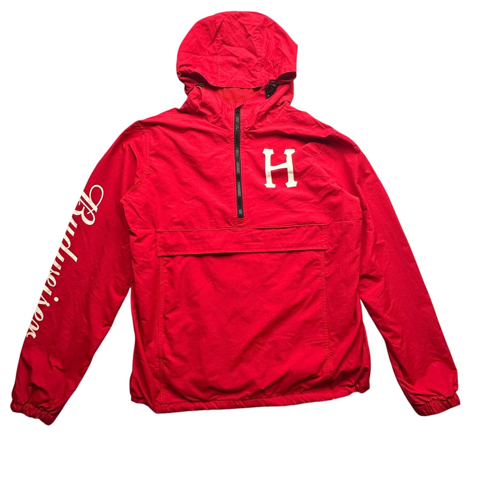 Huf HUF x Budweiser Windbreaker Jacket Men Small Red Hooded 1/4 Size US S / EU 44-46 / 1 - 1 Thumbnail