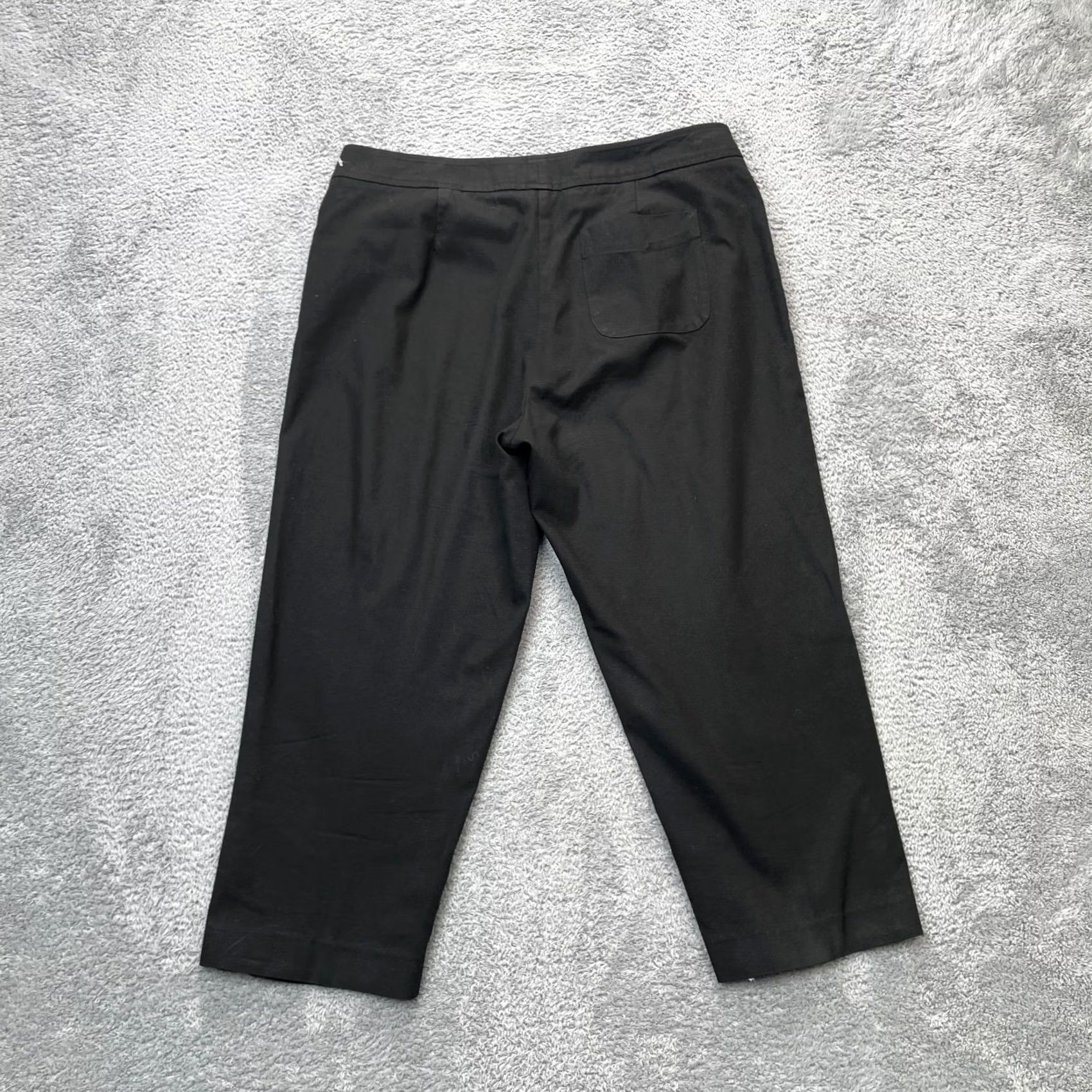 Talbots Talbots Pants Womens 12P Black Capri Cotton Stretch Cropped Straight Leg Capris Size 24" / US 00 / IT 34 - 2 Thumbnail