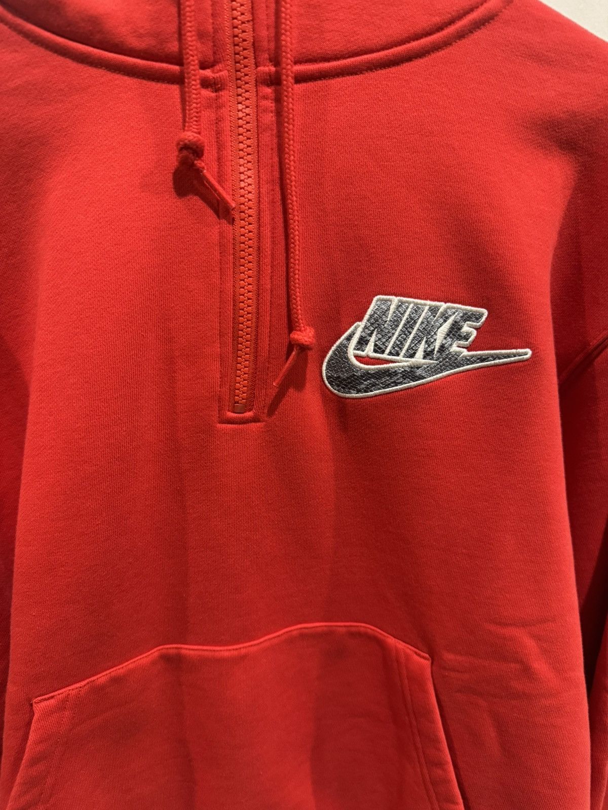 Nike × Supreme Supreme Nike Snakeskin Swoosh Logo Hoodie Red Size US S / EU 44-46 / 1 - 2 Thumbnail