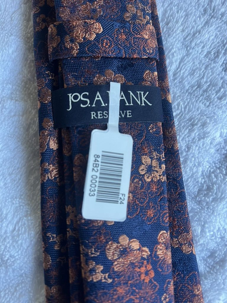 Jos. A. Bank Jos A Bank Navy & Copper tie Size ONE SIZE - 3 Thumbnail