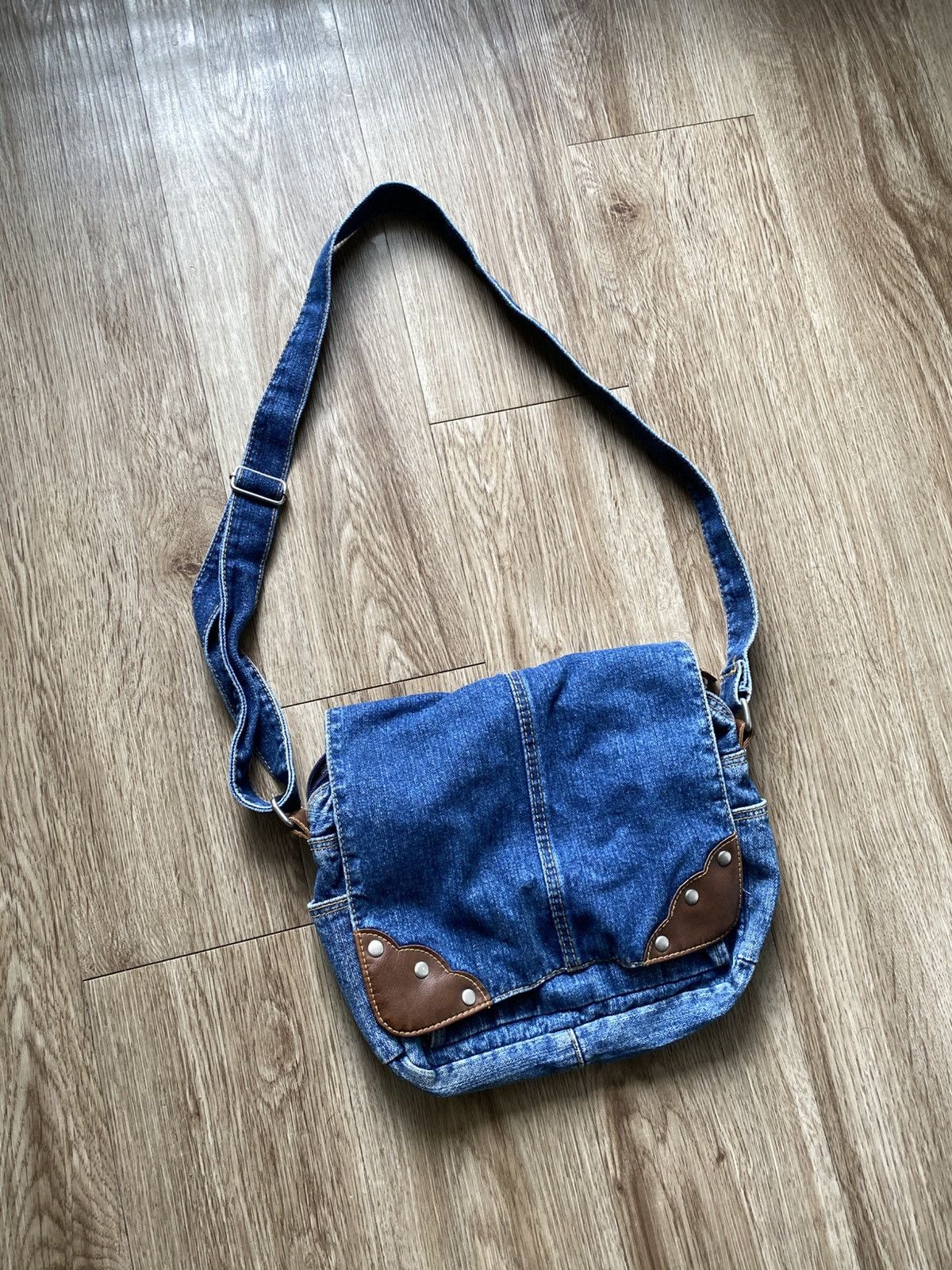 Vintage Vintage Western Blue Denim Shoulder Bag Size ONE SIZE - 2 Thumbnail