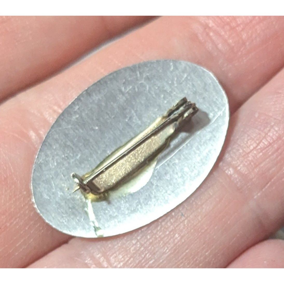 Other Vintage 80s Religious Medugorje Silver Tone Pin With Printed Size ONE SIZE - 4 Thumbnail