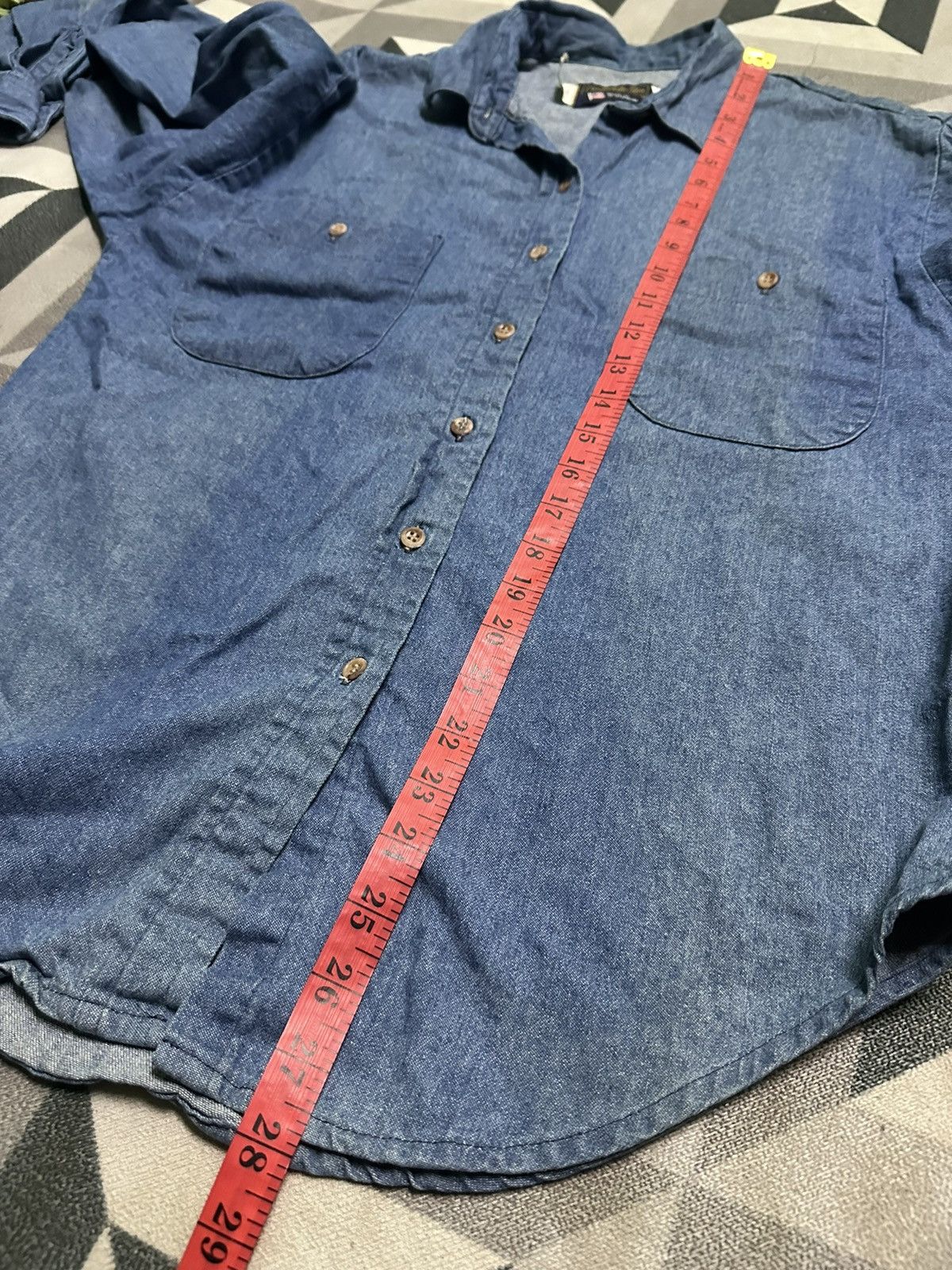 Vintage Vintage 80s Panhandle slim blue denim shirts Size US S / EU 44-46 / 1 - 9 Thumbnail