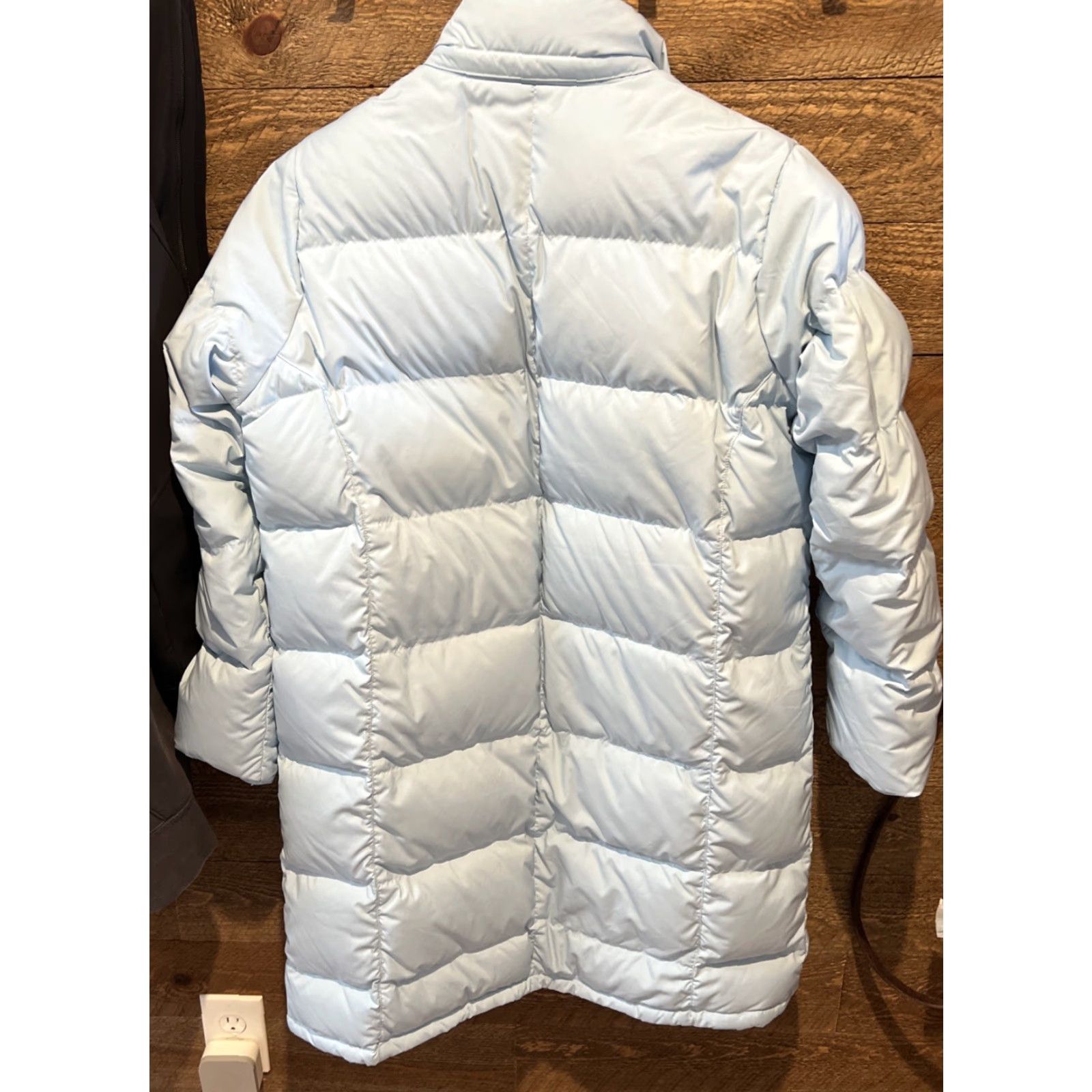 Vintage LL Bean Puffer Parka Jacket Womens L Reg Light Blue Goose Down Long 0 BCU8 Read Size L / US 10 / IT 46 - 2 Thumbnail