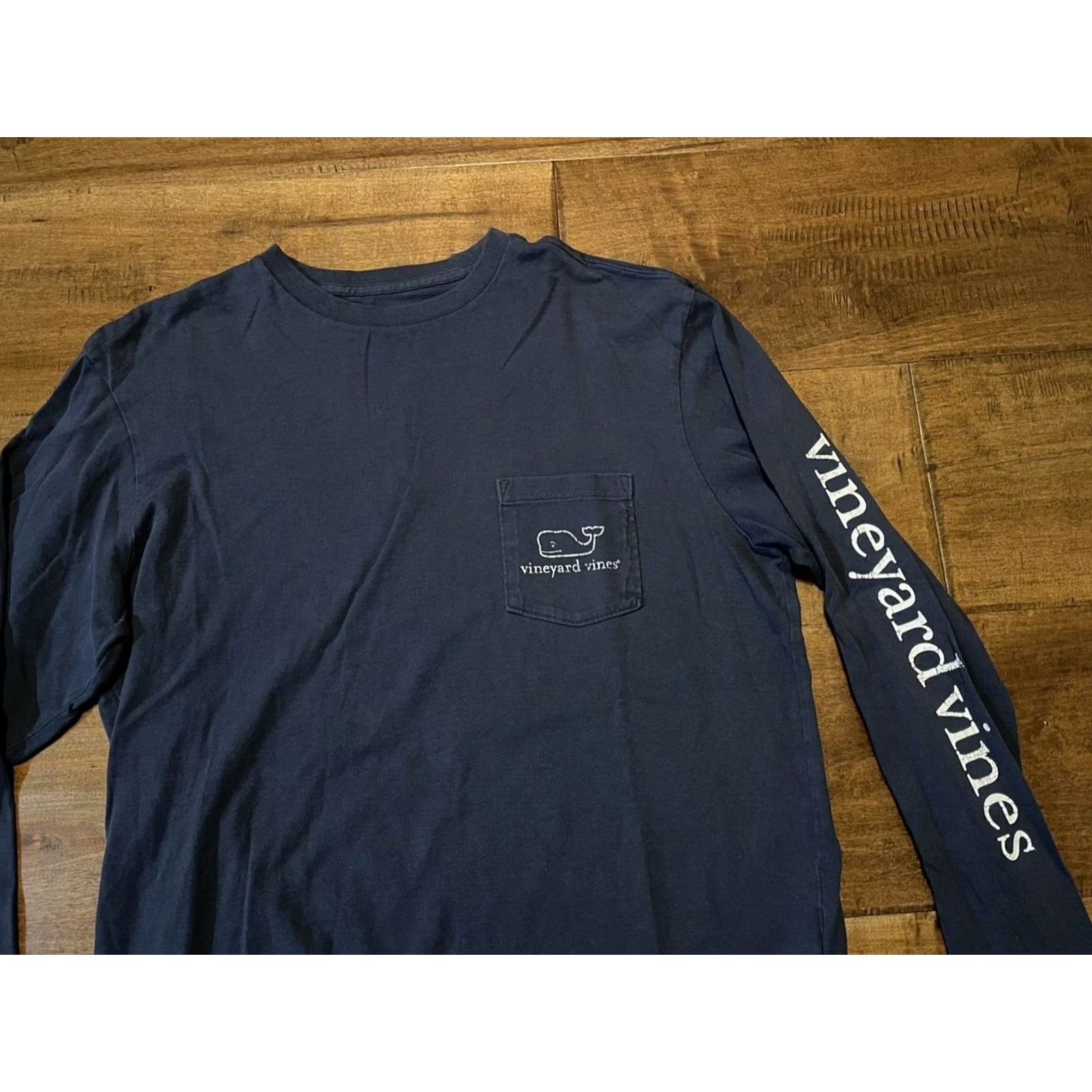 Vineyard Vines Vineyard Vines Pocket T-Shirt Men's S Navy Blue Whale Logo Preppy L/S Small Size US S / EU 44-46 / 1 - 3 Thumbnail