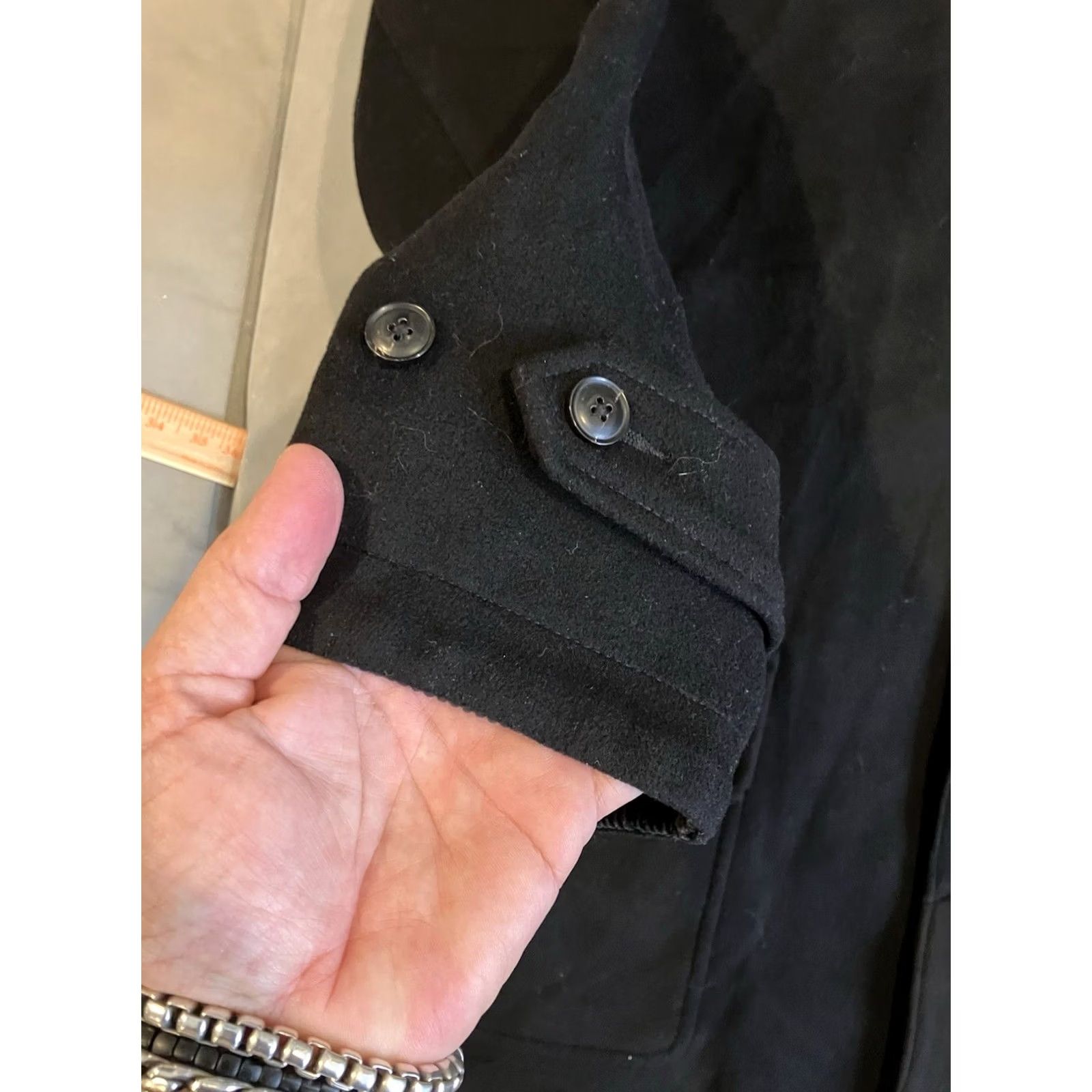 Ralph Lauren VINTAGE Polo Ralph Lauren Jacket Coat Wool Leather Trim Black XL Button Zip Pockets All Seasons Full Zip Men Overcoat Classic Preppy Motorcycle? Size US XL / EU 56 / 4 - 2 Thumbnail