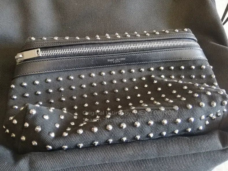 Saint Laurent Paris Saint Laurent Paris Studded Double Shoulder Bag Size ONE SIZE - 3 Thumbnail