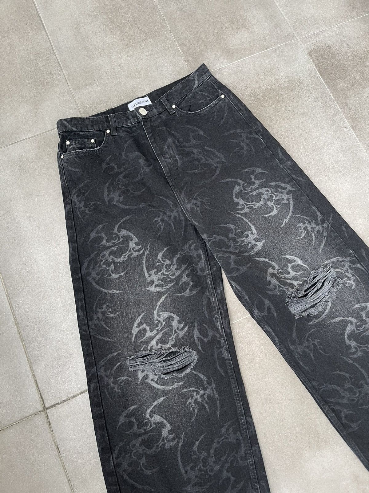 Han Kjobenhavn !DS! FW22 Han Kjobenhavn Tribal Baggy Distressed Denim Pants Size US 32 / EU 48 - 12 Thumbnail