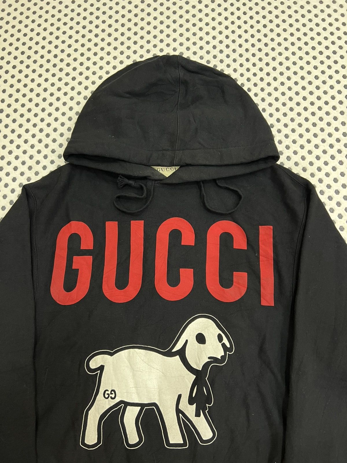 Gucci Gucci black lamb-print hooded sweatshirt. Size US S / EU 44-46 / 1 - 2 Thumbnail