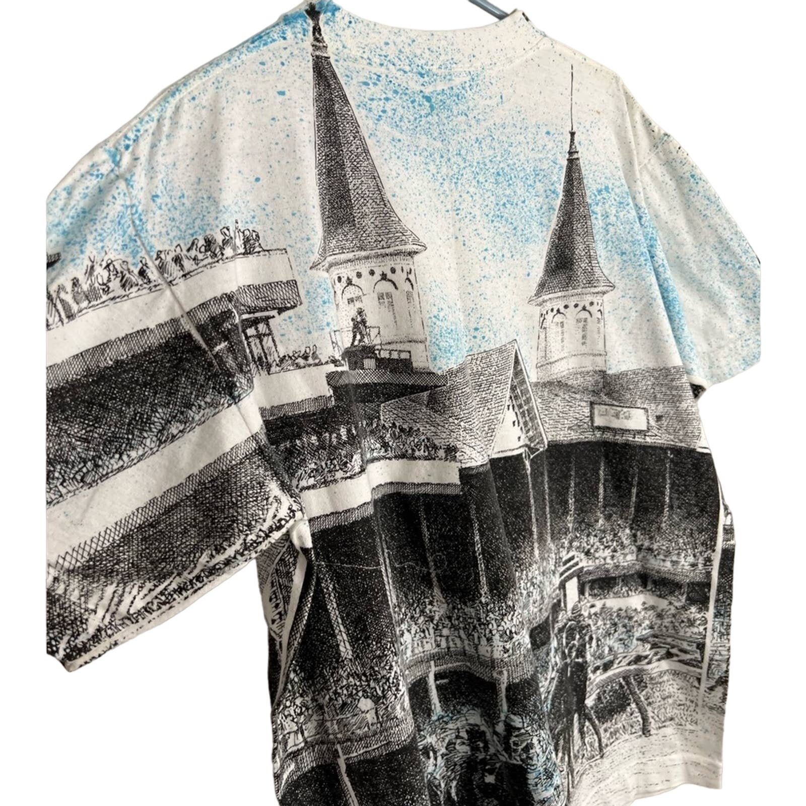 Vintage Vintage 1994 Kentucky Derby Churchill Downs ALL OVER Tee AOP Size US L / EU 52-54 / 3 - 8 Thumbnail