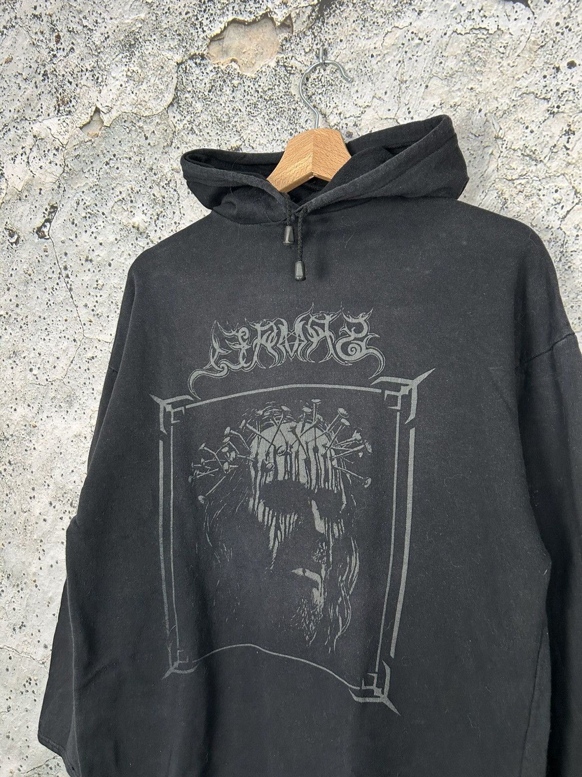 Vintage Vintage Black Metal Goth Hoodie Avant Garde Grunge Punk Size US M / EU 48-50 / 2 - 2 Thumbnail