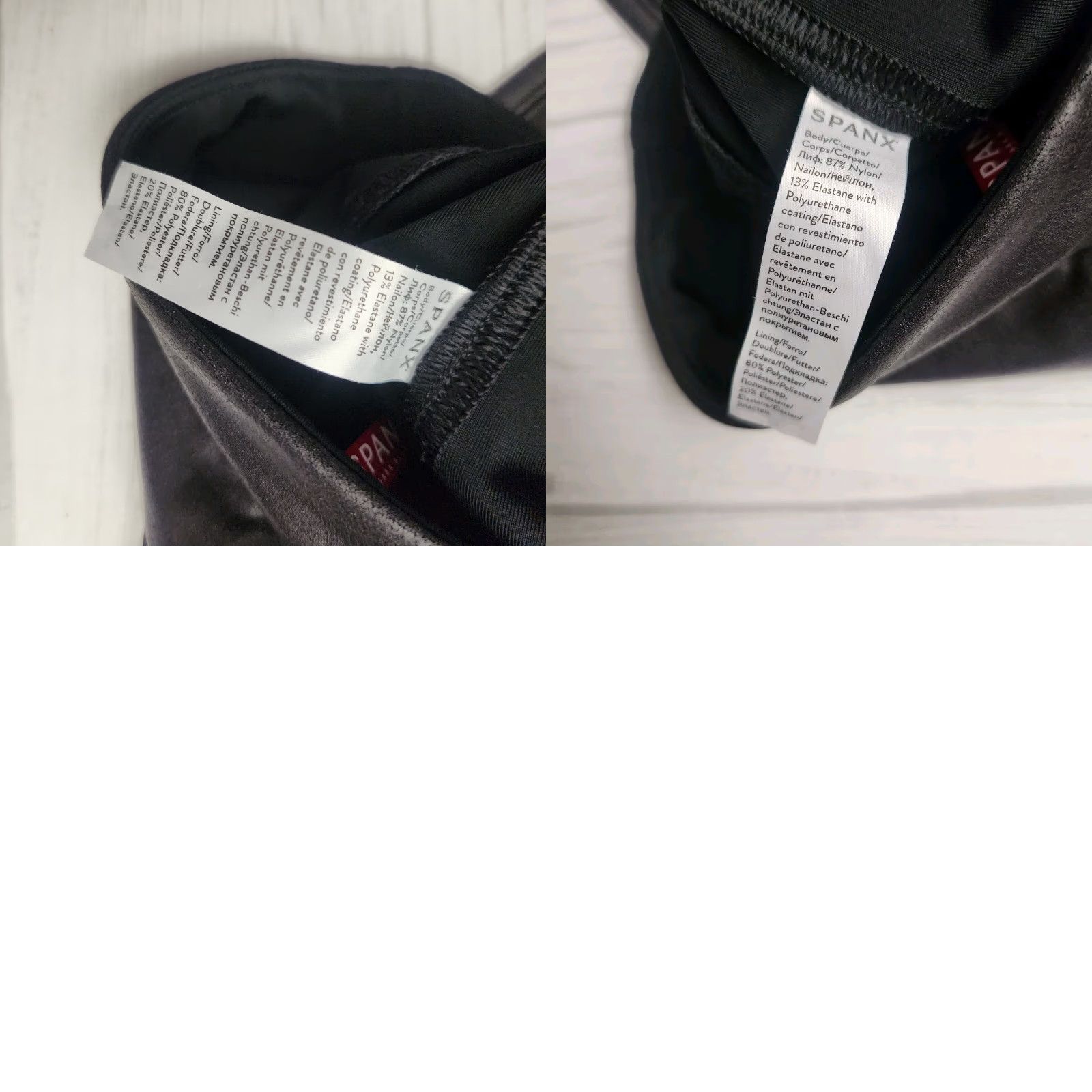 Spanx Spanx by Sara Blakely Leggings Womens Med Petite Faux Leather Black Stretch Size 27" / US 4 / IT 40 - 8 Thumbnail