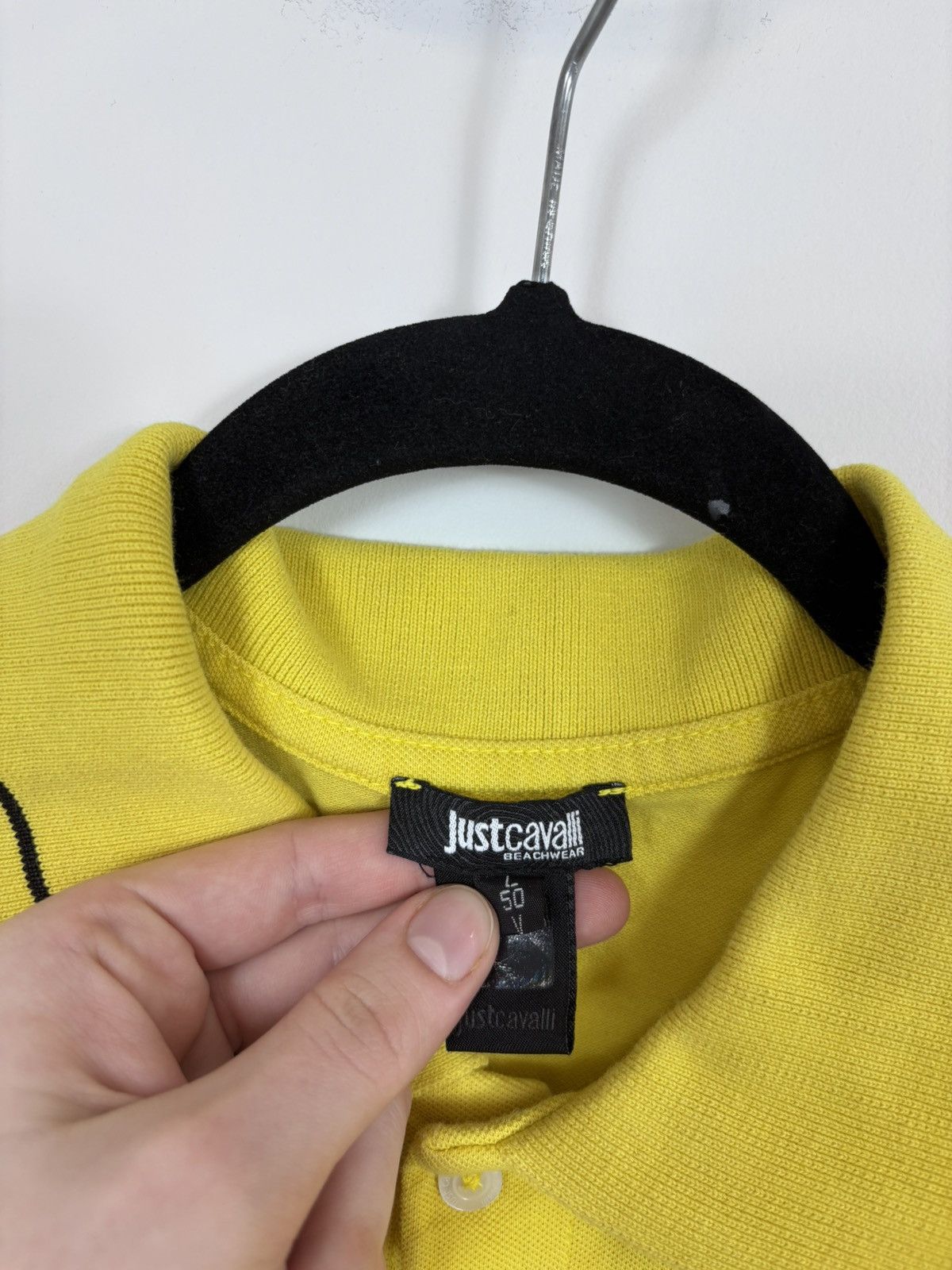 Just Cavalli Just Cavalli Beachwear Men’s Yellow Short Sleeve Polo Shirt Size US L / EU 52-54 / 3 - 10 Thumbnail
