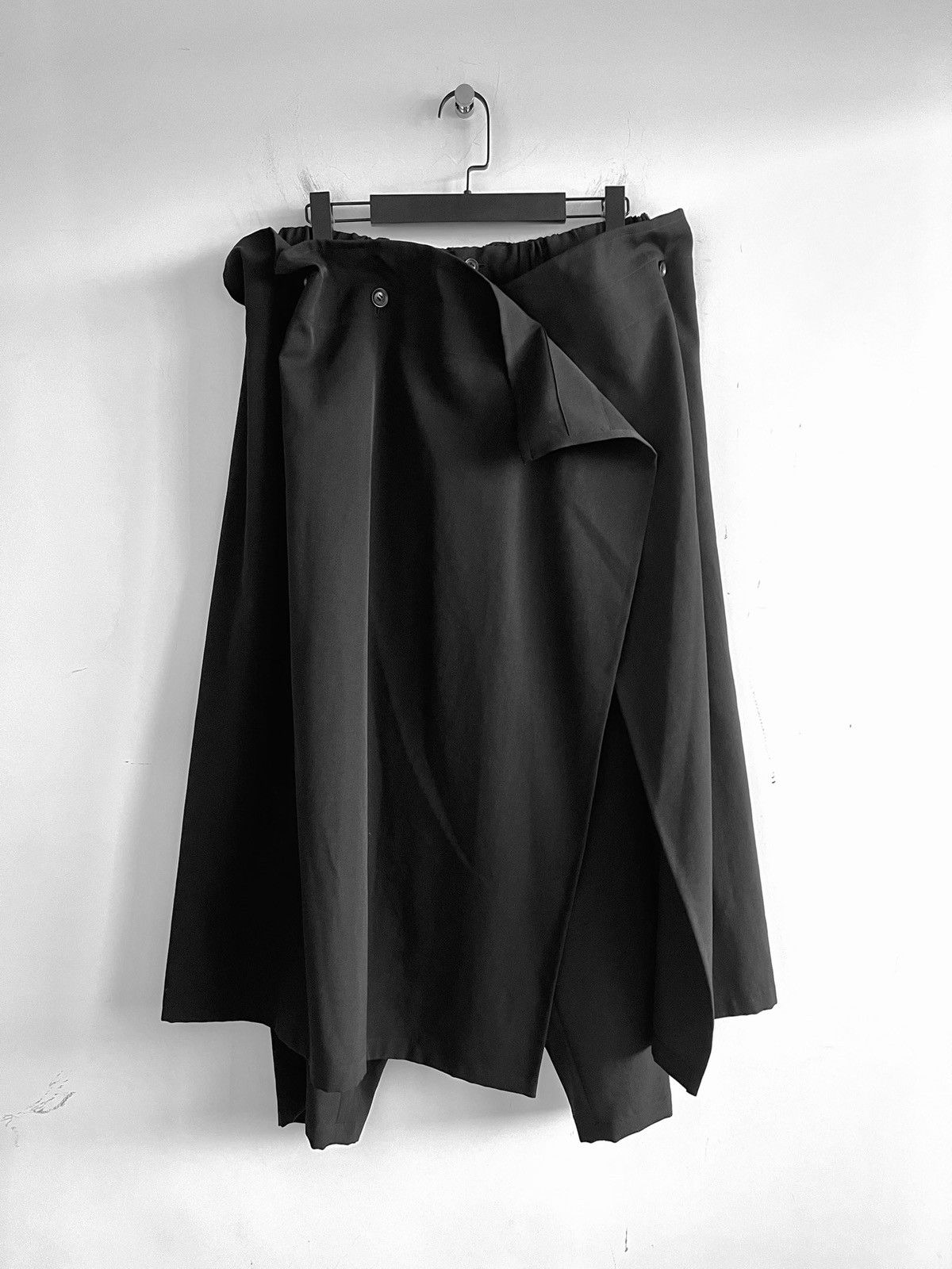 Yohji Yamamoto Yohji Yamamoto - W/Gabardine Layer Wrap Pants Size US 32 / EU 48 - 1 Thumbnail