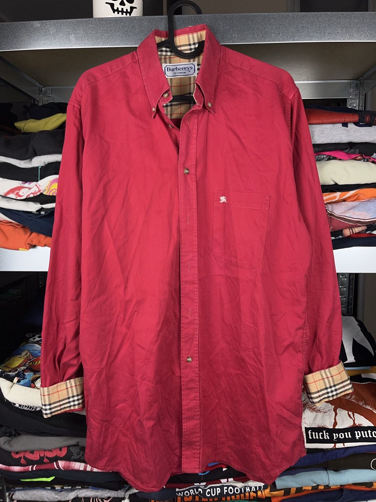Burberry × Vintage Vintage Burberry made in France nova check button up shirt Size US L / EU 52-54 / 3 - 1 Thumbnail