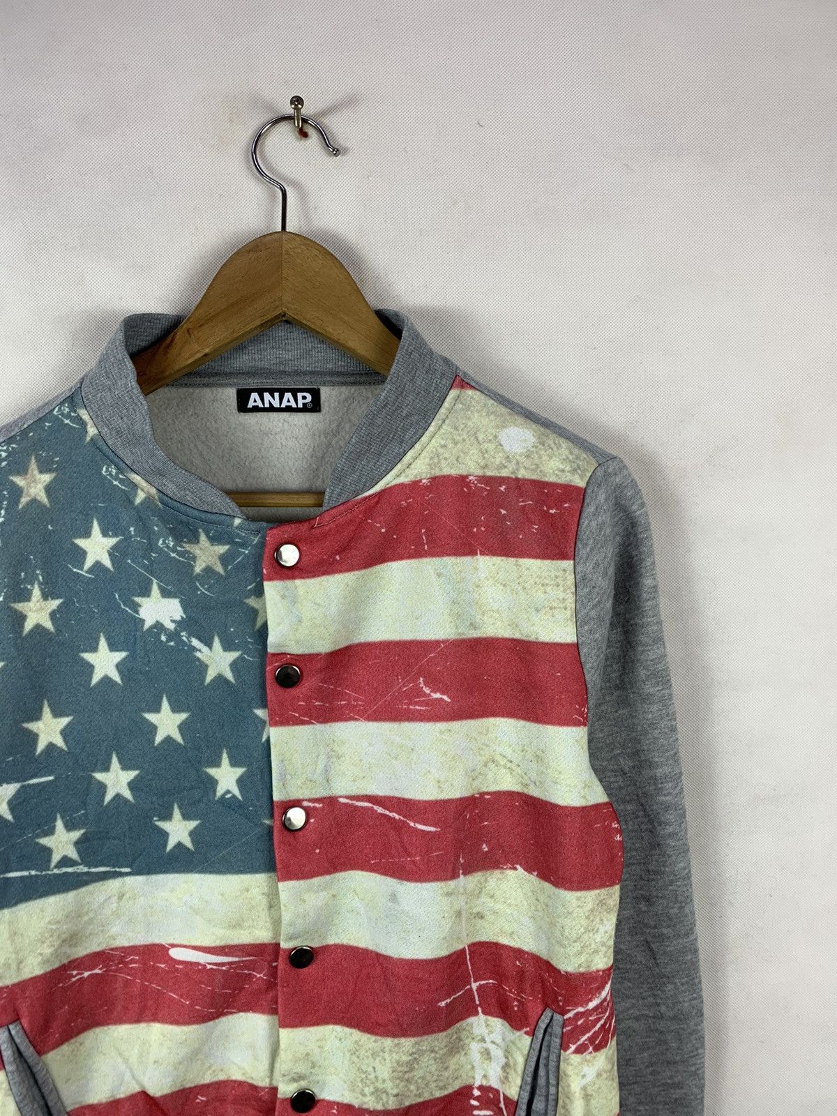 Japanese Brand Steals! Anap USA Flag Sweater Snap Jacket Size US S / EU 44-46 / 1 - 2 Thumbnail