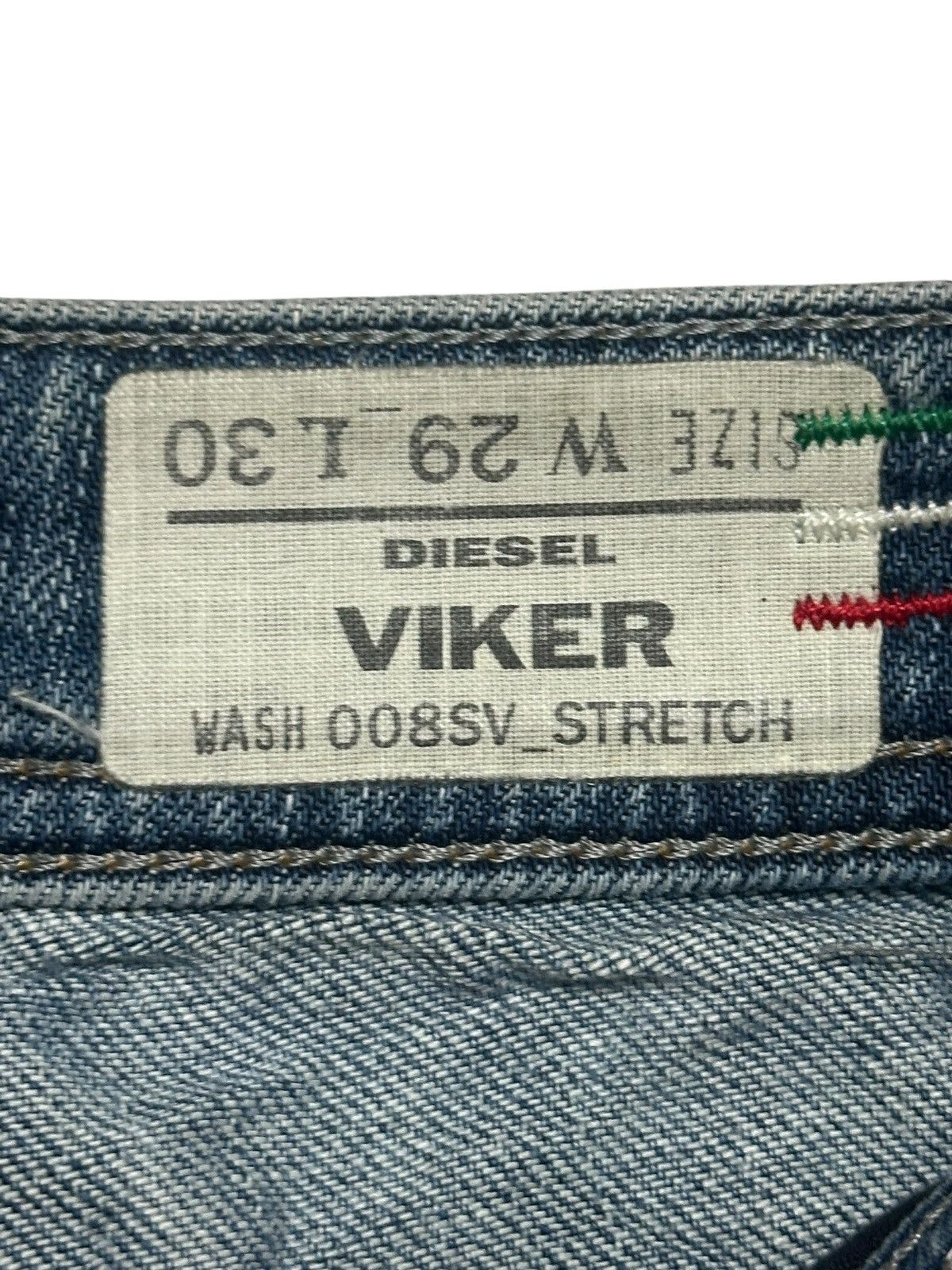 Diesel Diesel Viker Medium Blue Distressed Button Fly Faded Jeans Size US 31 - 16 Thumbnail