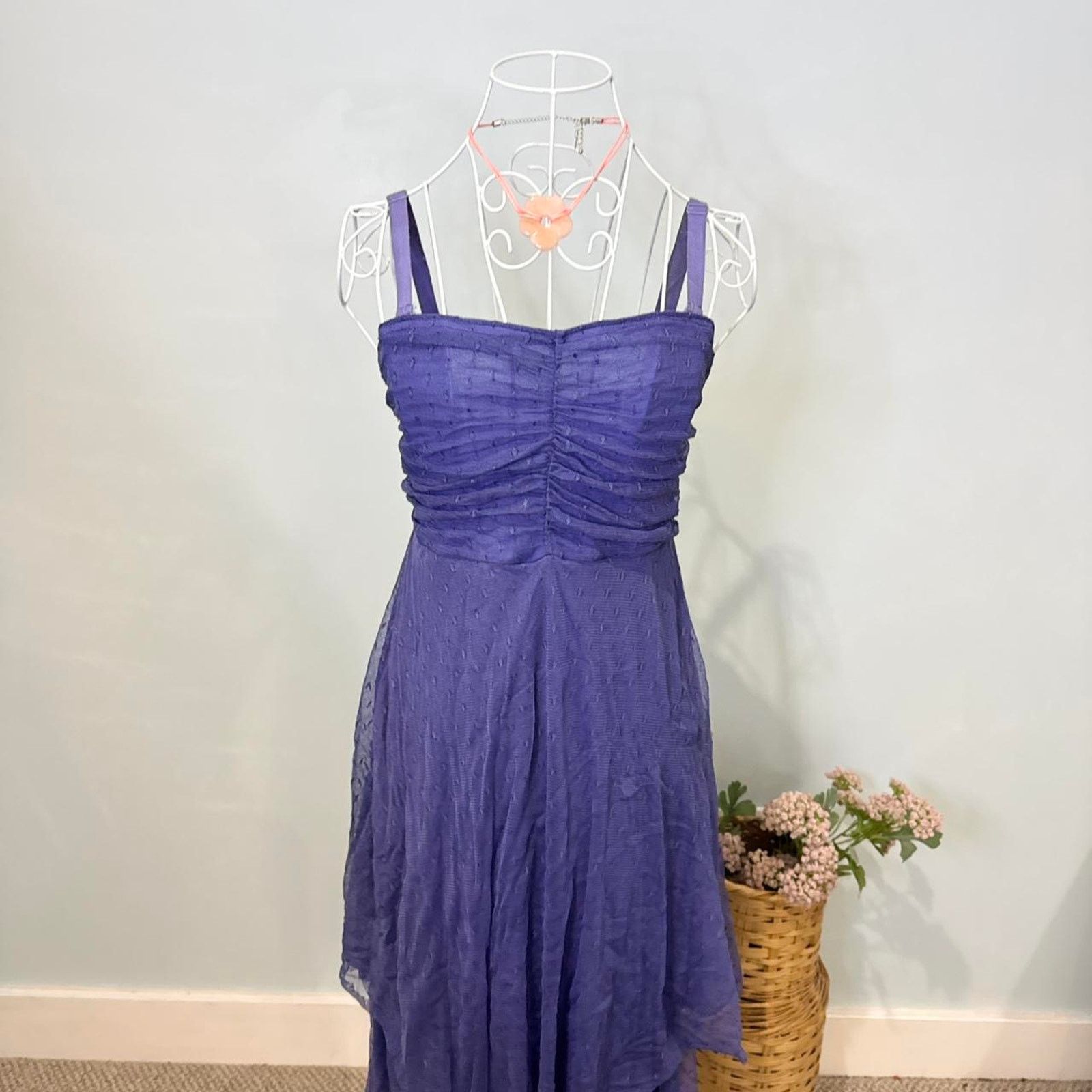 Free People Gorgeous vintage free people purple sleeveless fairy dress Size S / US 4 / IT 40 - 5 Thumbnail
