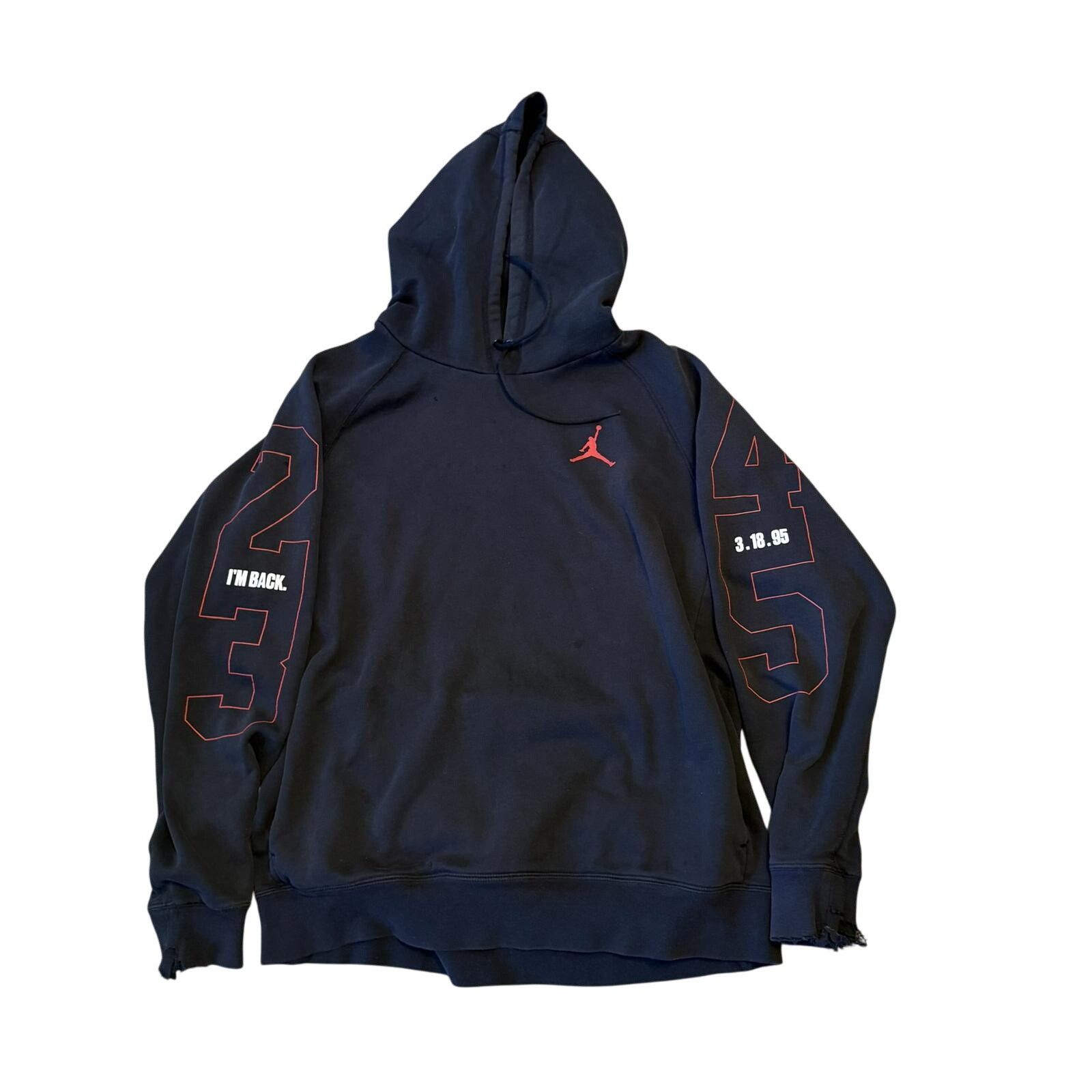Jordan Brand 1995 Michael Jordan “I’m Back” #45 Hoodie XL Vintage NBA Size US XL / EU 56 / 4 - 2 Thumbnail