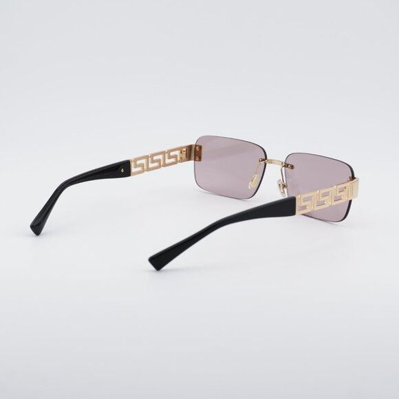 Versace Versace VE2298 10021T Sunglasses Gold Rectangle Frame, Pink Size ONE SIZE - 8 Thumbnail