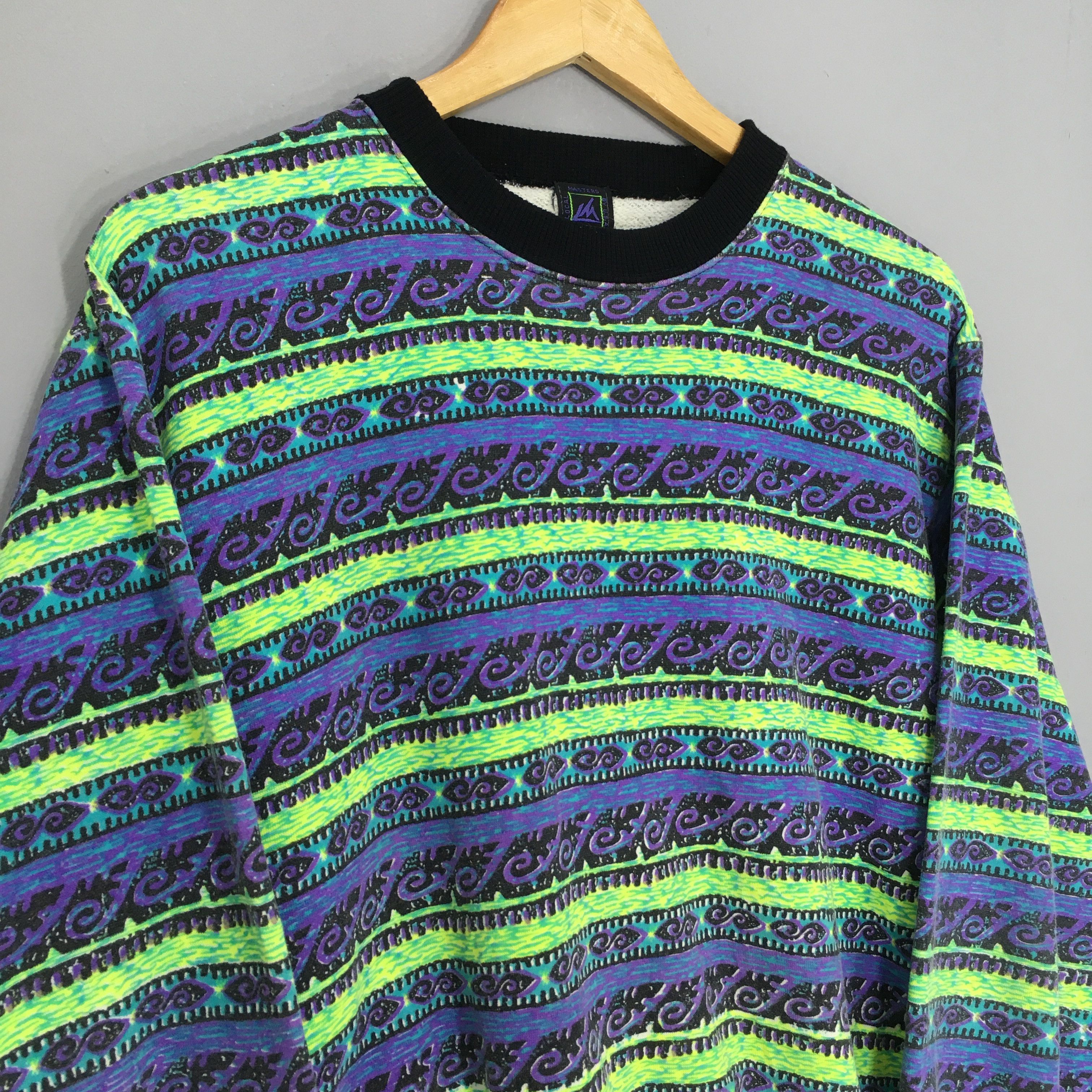 Vintage Vintage Local Masters Abstract Native Striped Sweatshirt M Size US M / EU 48-50 / 2 - 3 Thumbnail