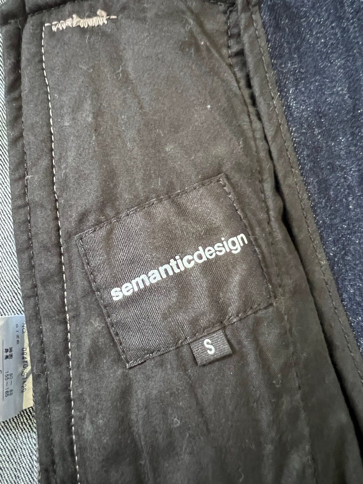 Japanese Brand Semantic Design Damaged Double Collar Denim Jacket Size US S / EU 44-46 / 1 - 14 Thumbnail