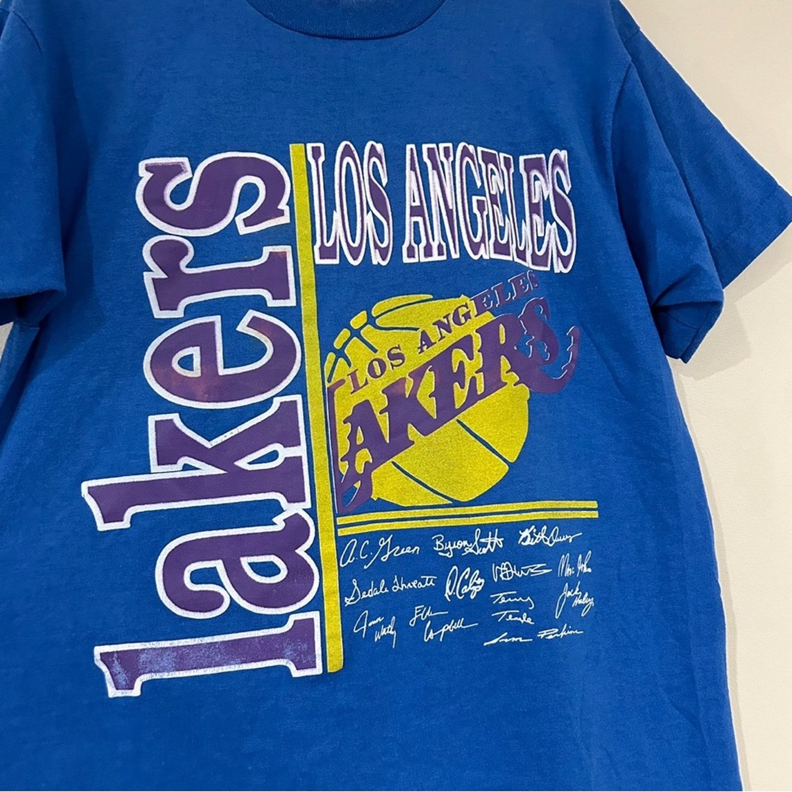 Fruit Of The Loom Vintage Los Angeles Lakers Blue Shirt Size US L / EU 52-54 / 3 - 2 Thumbnail