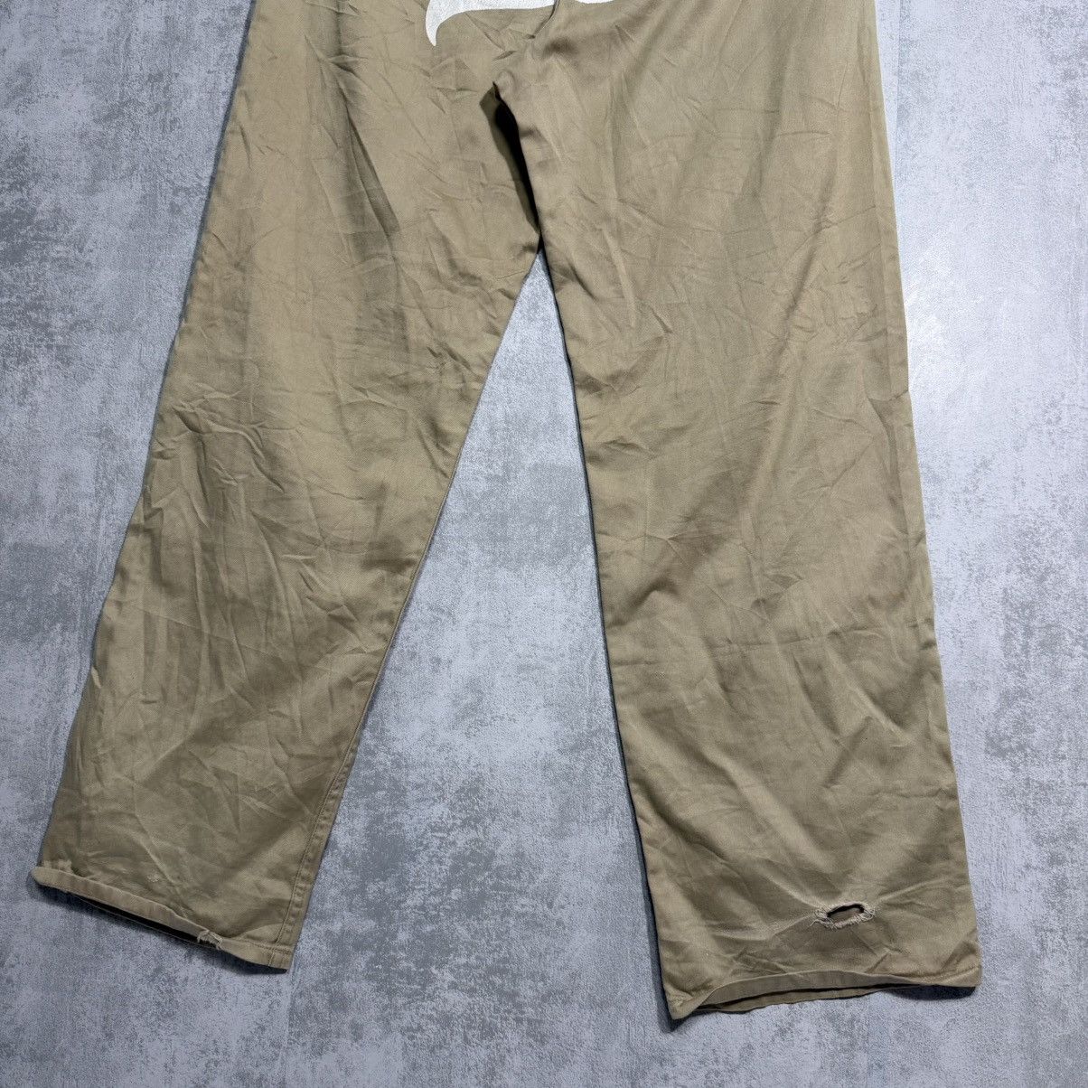 Bape BAPE Vintage Script Logo Chino Pants - Khaki/Tan - Size M Size US 31 - 6 Thumbnail