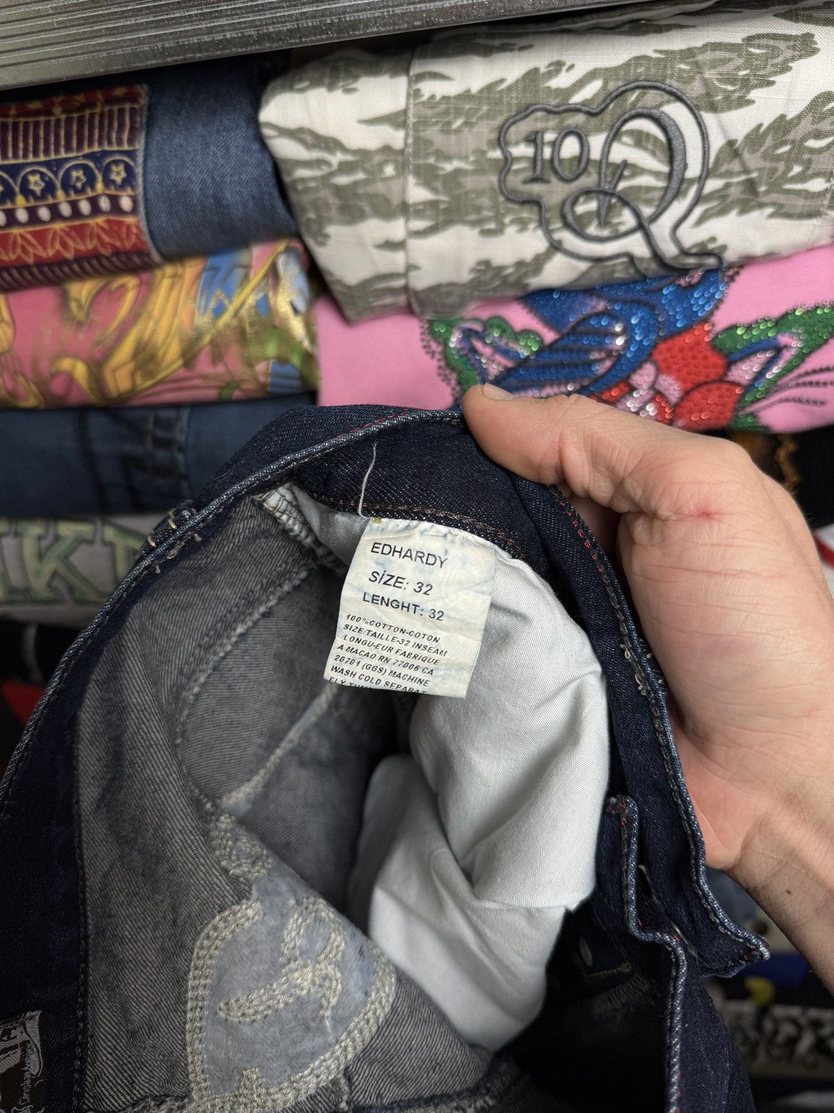 Christian Audigier “Skull Pockets” Ed Hardy Jeans Size US 32 / EU 48 - 14 Thumbnail
