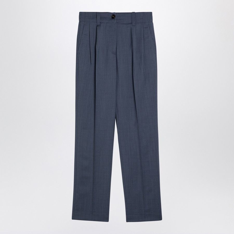 o1d2blof0824 Sugar-Paper Wool Trousers in Blue