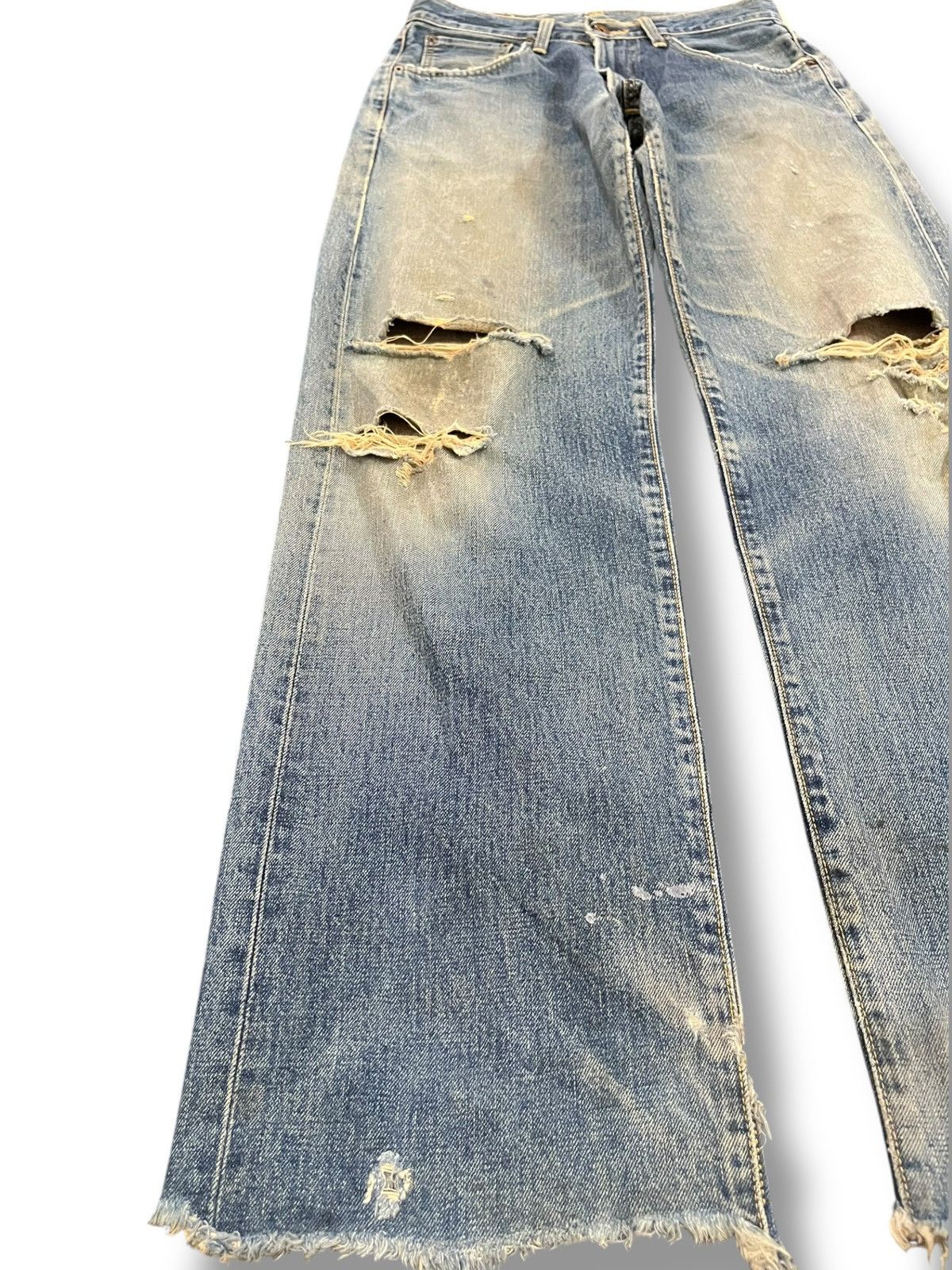 Beauty Beast × Edwin Vintage Edwin 505 Selvedge Mudwash Distressed Denim Size US 29 - 3 Thumbnail