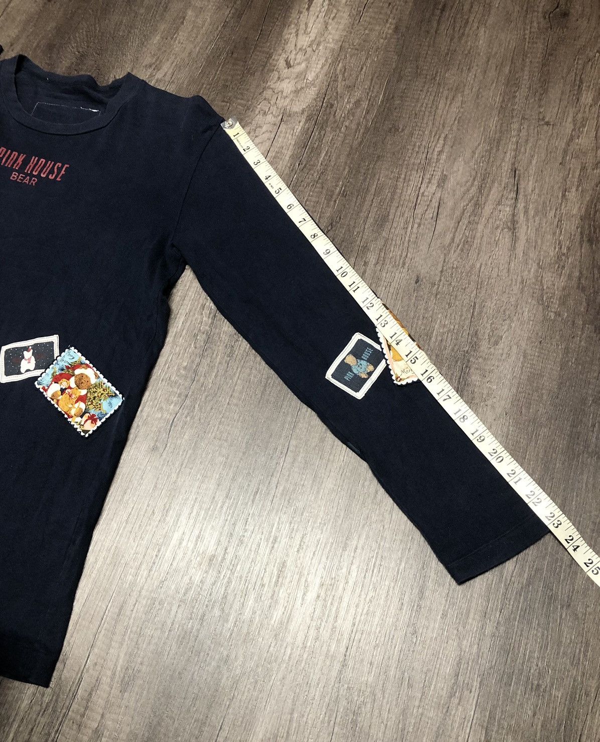 Designer × Japanese Brand × Pink House VINTAGE PINK HOUSE PATCHED DESIGN LONG SLEEVE TEE SHIRT Size US S / EU 44-46 / 1 - 20 Thumbnail