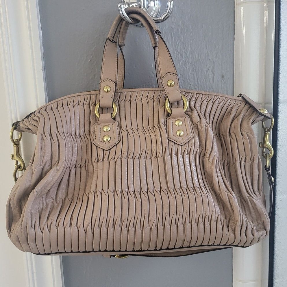 Coach Coach Madison Sofia Ruched Leather Satchel Handbag-Parchment Size ONE SIZE - 2 Thumbnail